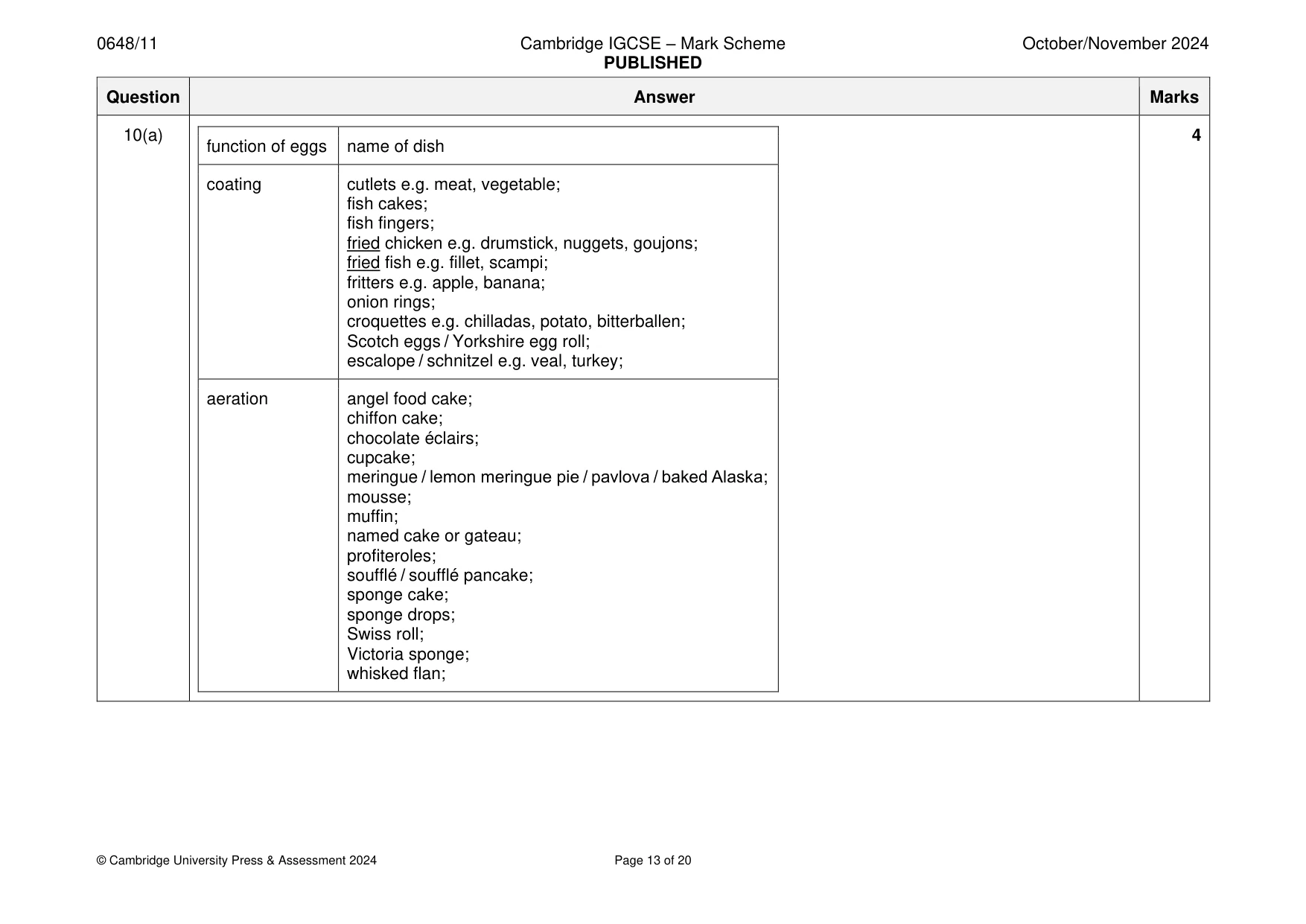 Mark scheme, page 13 of 20