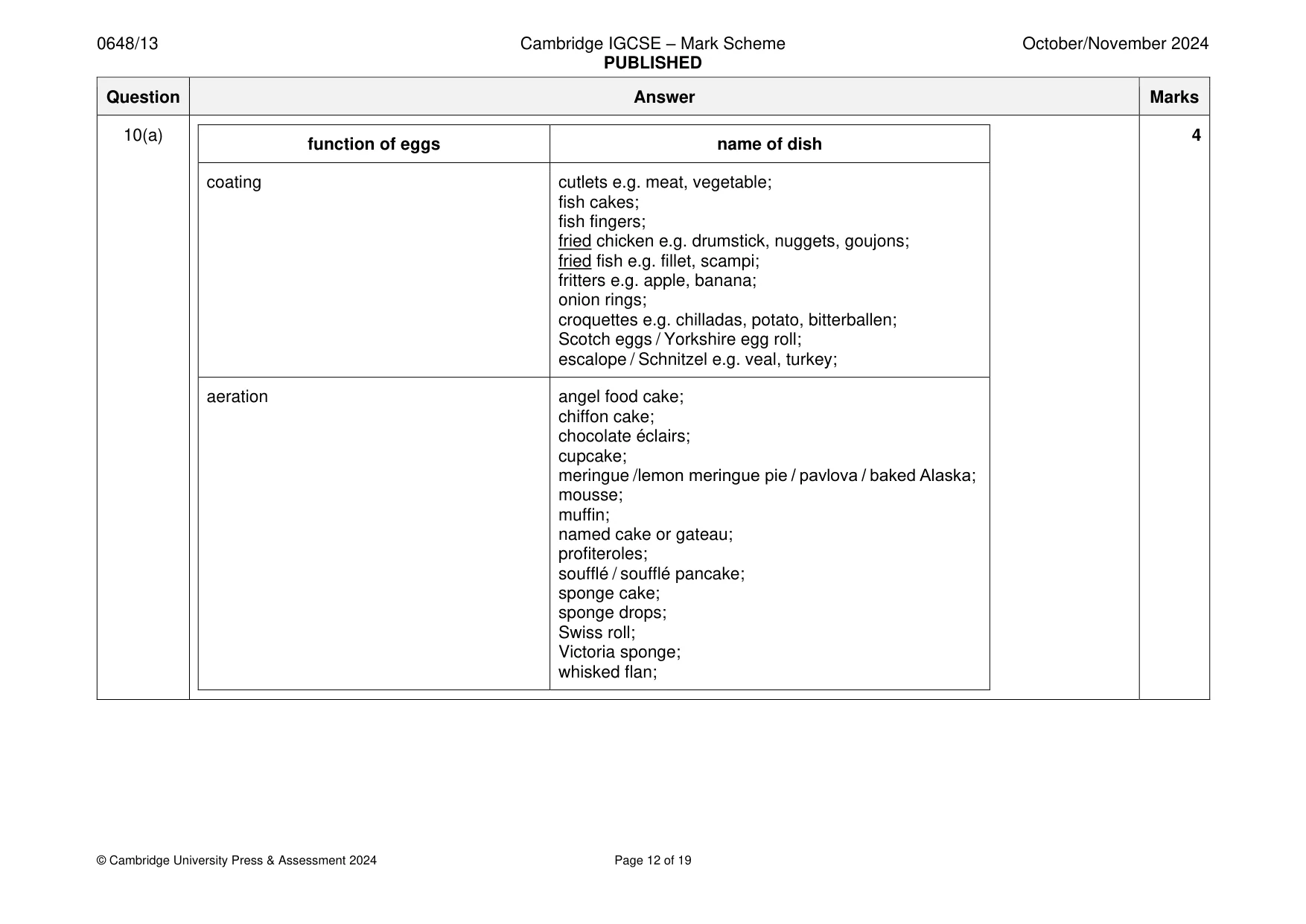 Mark scheme, page 12 of 19