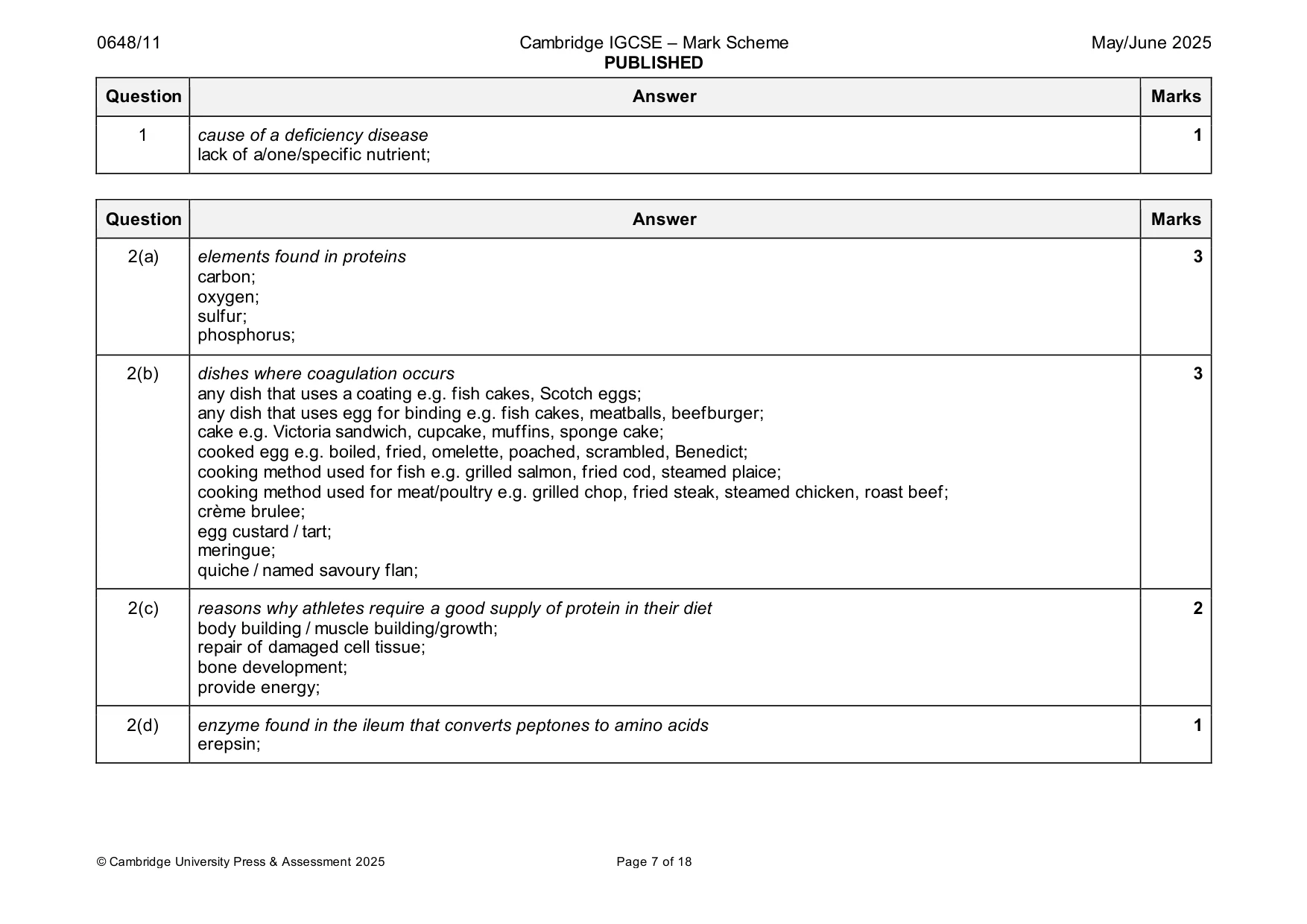 Mark scheme, page 7 of 18