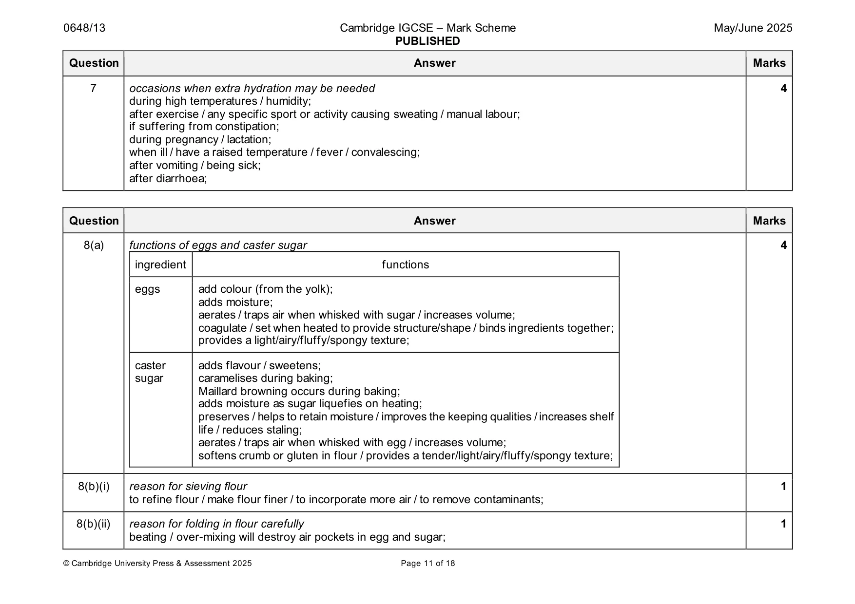 Mark scheme, page 11 of 18