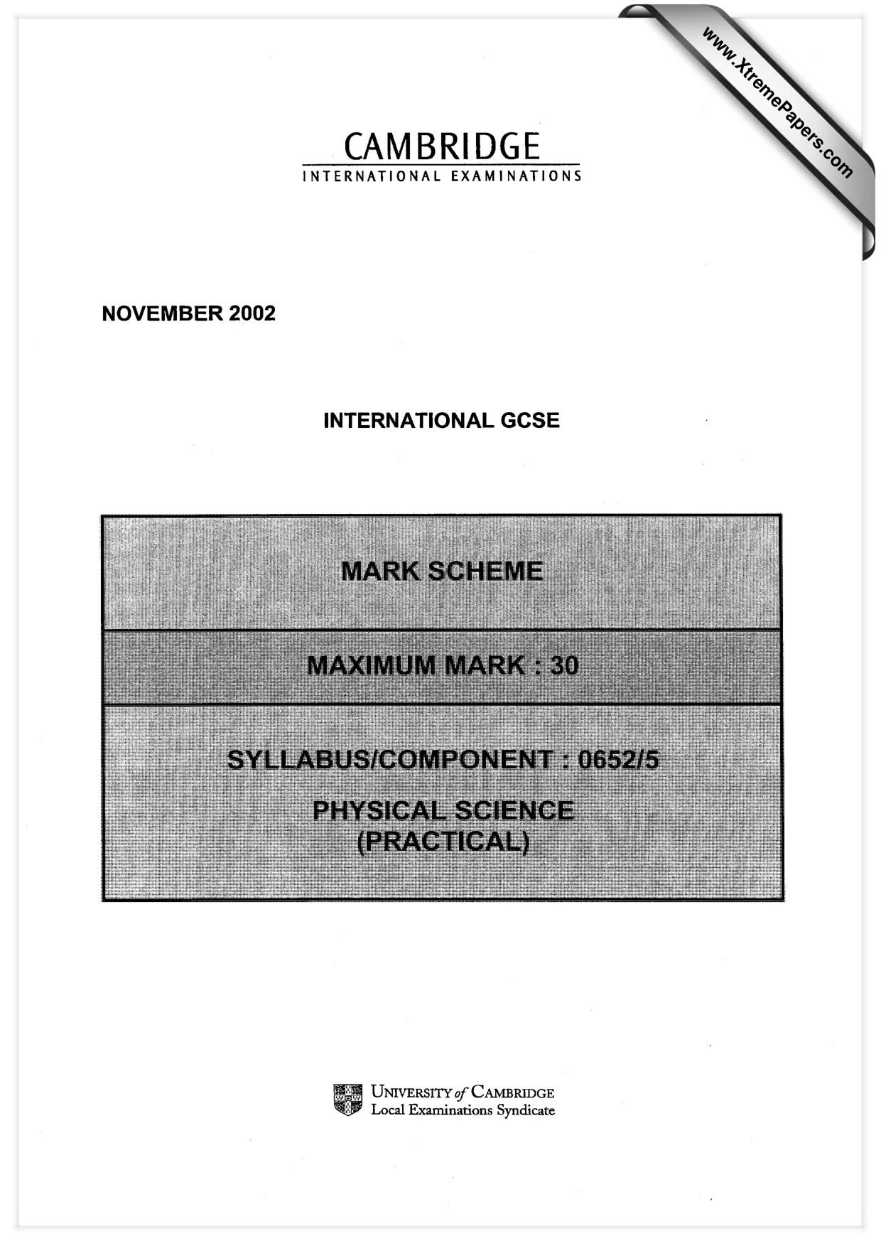 Mark scheme, page 1 of 3