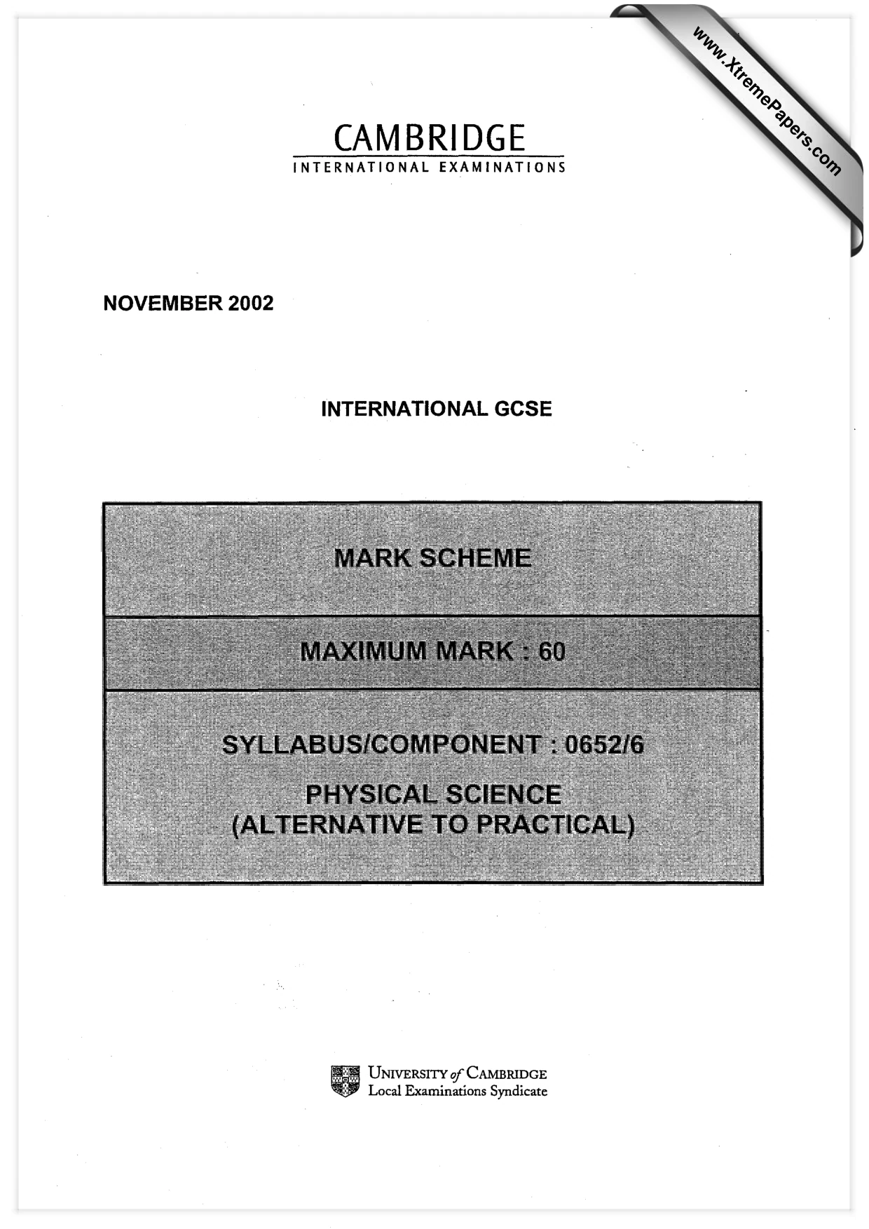 Mark scheme, page 1 of 8