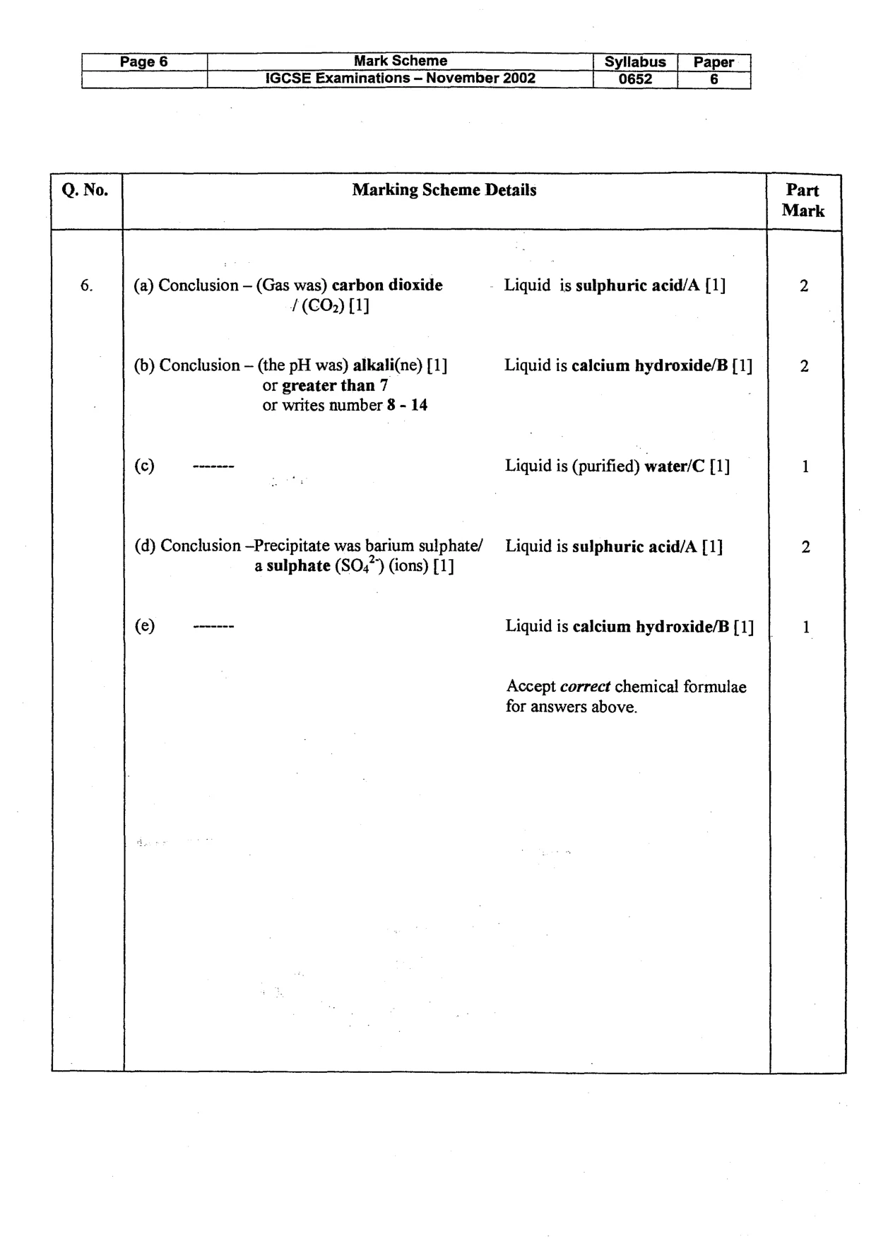 Mark scheme, page 7 of 8