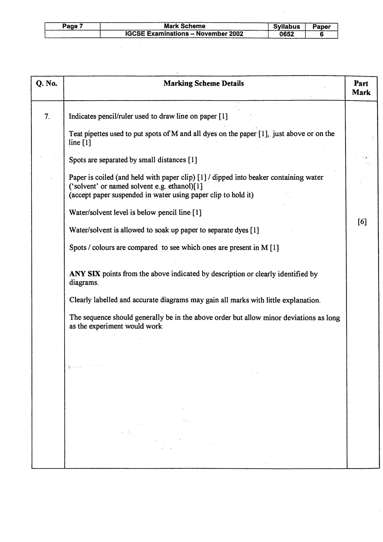 Mark scheme, page 8 of 8