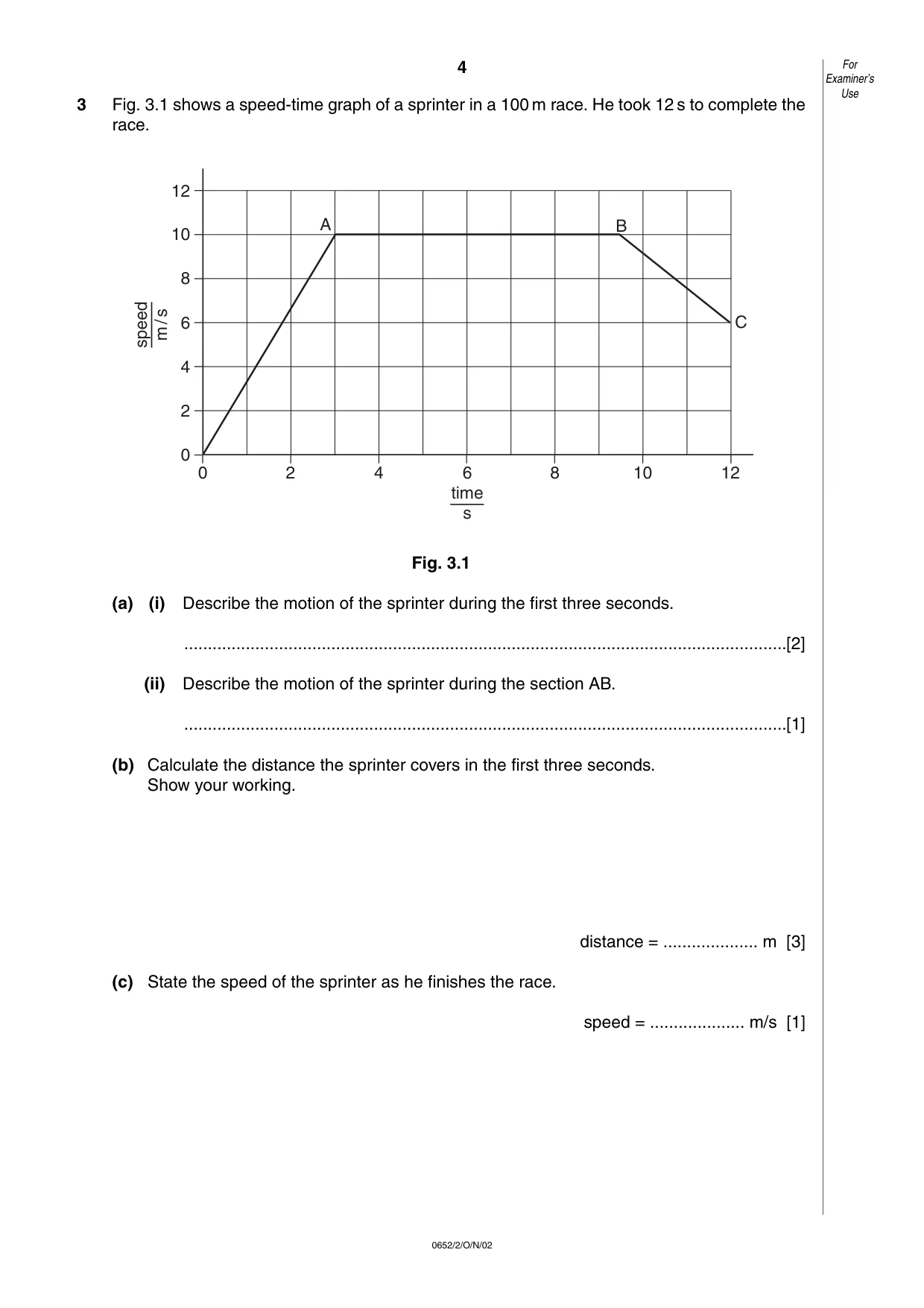 Cambridge IGCSE Physical Science 0652 2002 Oct/Nov Paper 2 · Variant 1 question paper, page 4 of 12