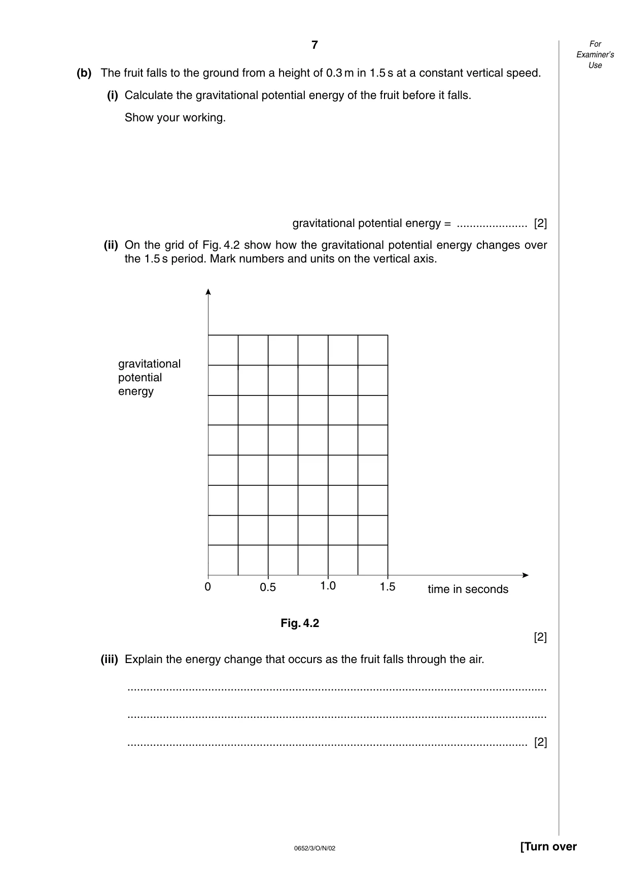 Cambridge IGCSE Physical Science 0652 2002 Oct/Nov Paper 3 · Variant 1 question paper, page 7 of 16