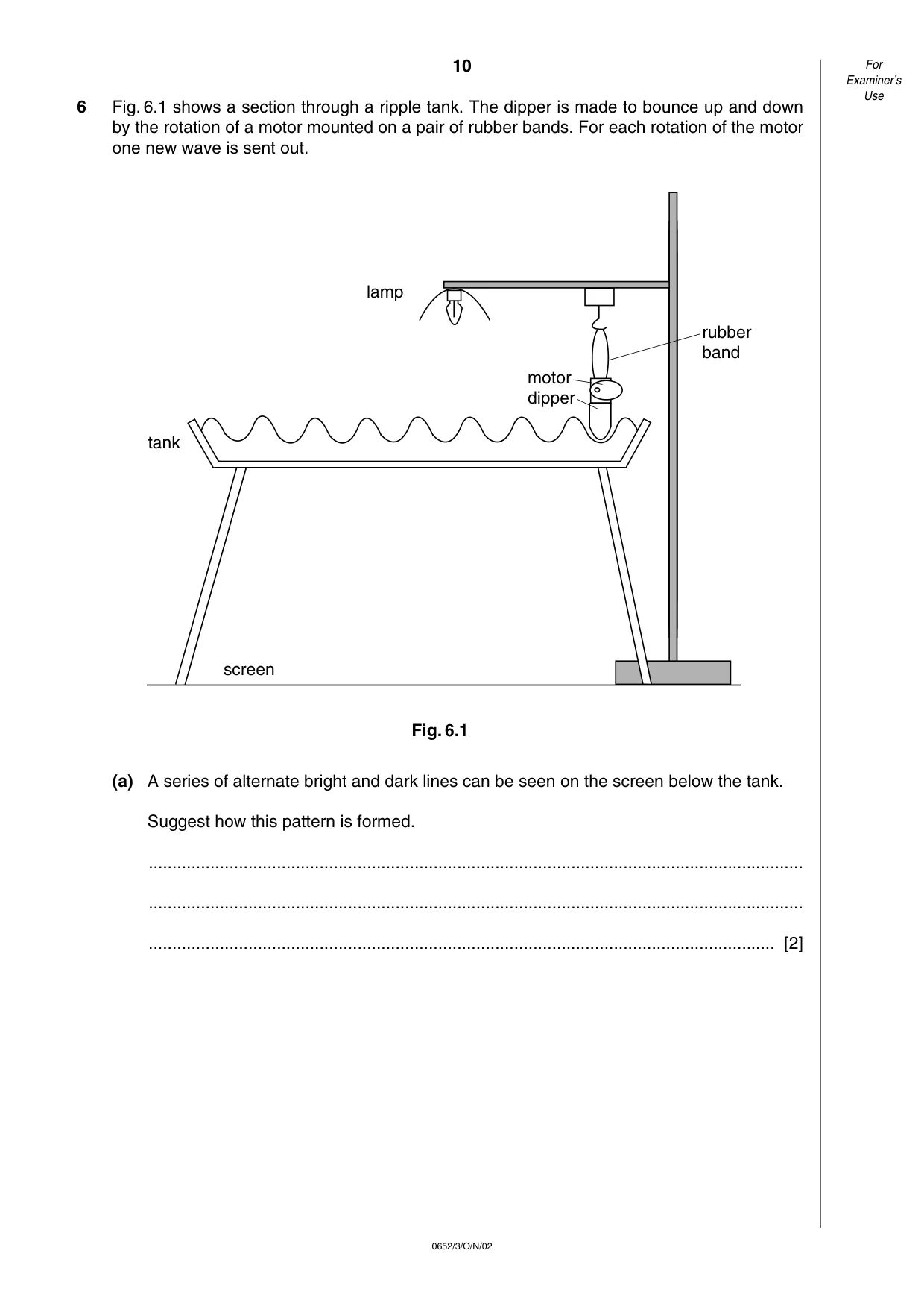 Cambridge IGCSE Physical Science 0652 2002 Oct/Nov Paper 3 · Variant 1 question paper, page 10 of 16