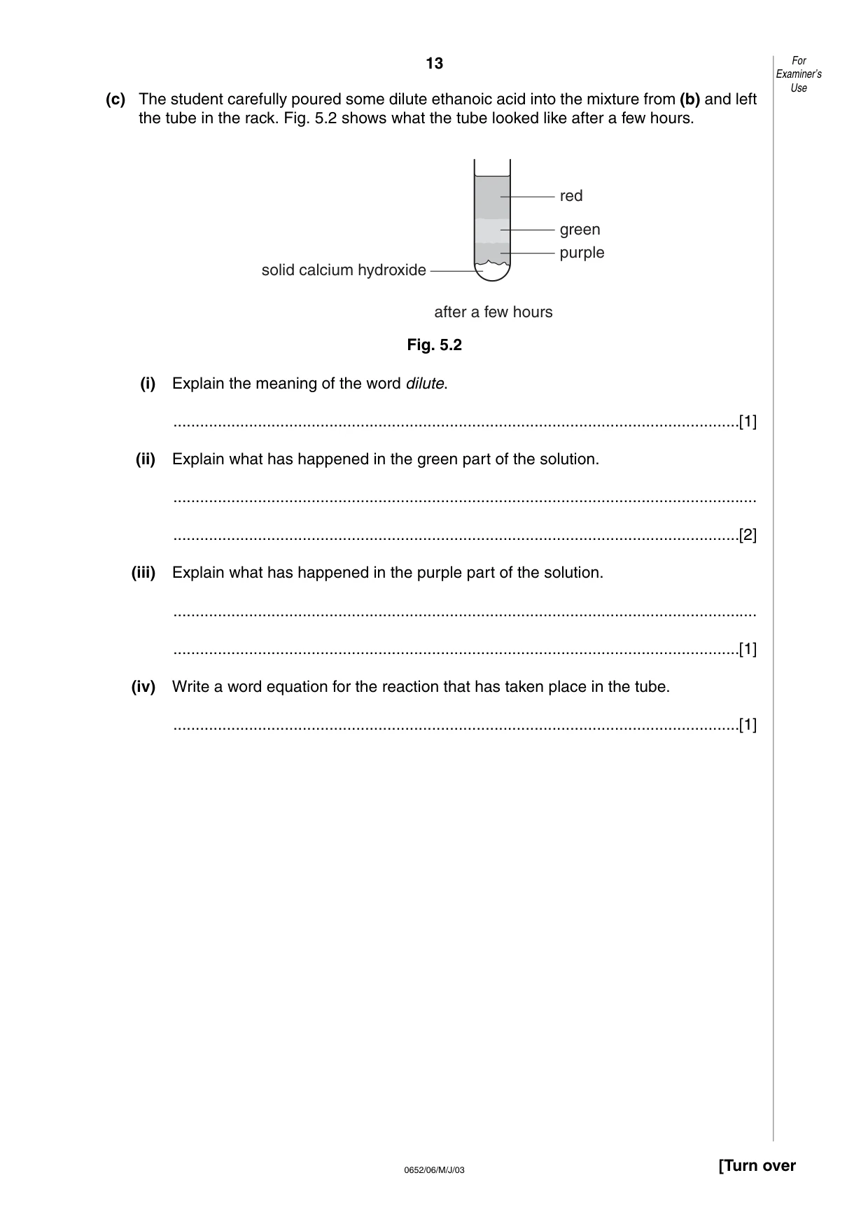 Cambridge IGCSE Physical Science 0652 2003 May/June Paper 6 · Variant 1 question paper, page 13 of 16