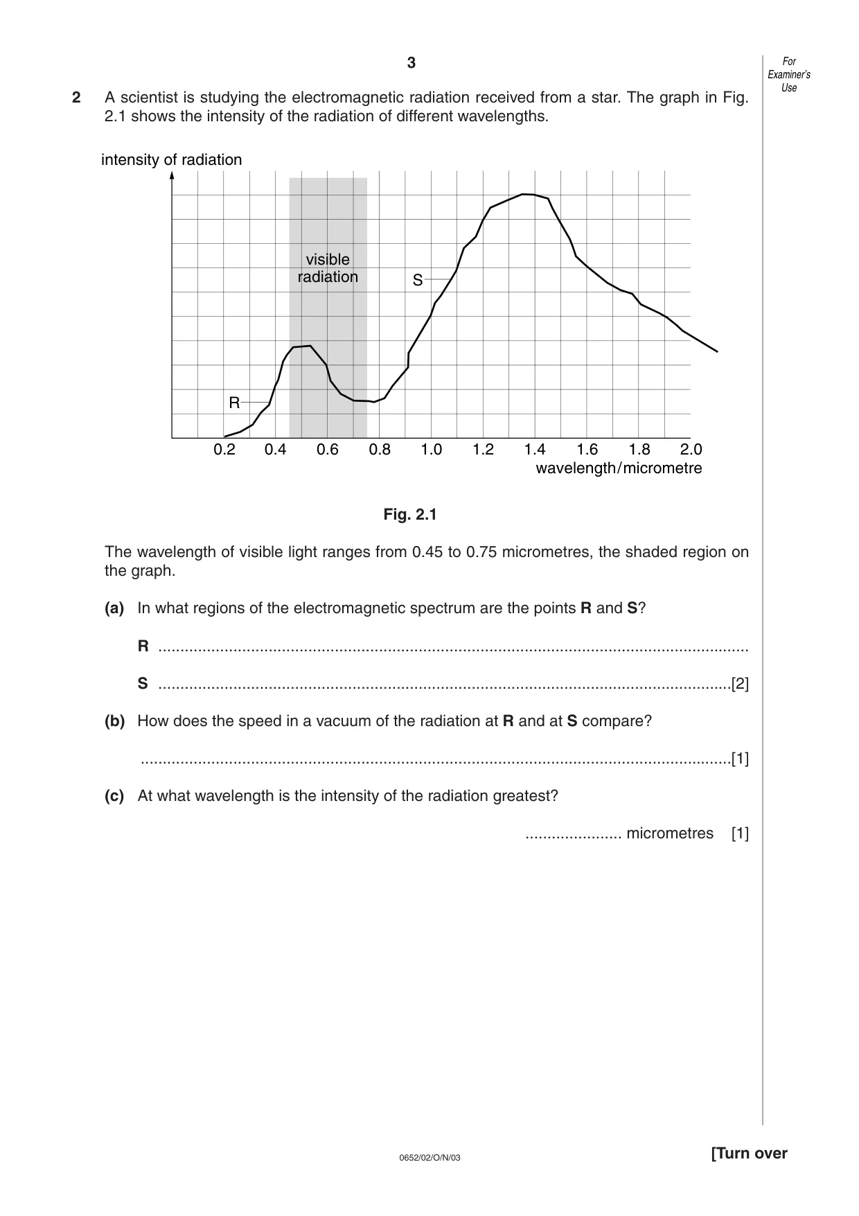 Cambridge IGCSE Physical Science 0652 2003 Oct/Nov Paper 2 · Variant 1 question paper, page 3 of 12