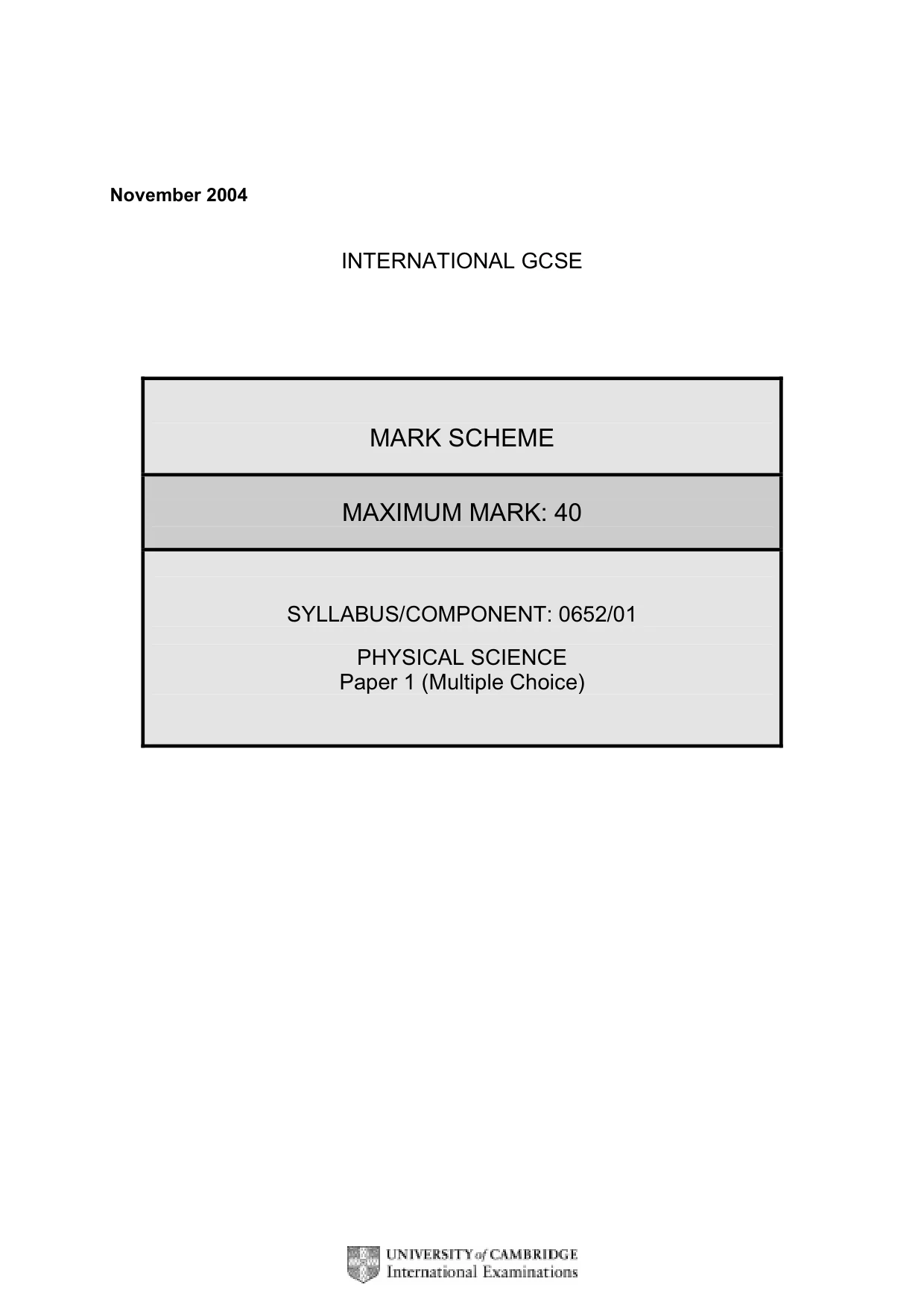 Mark scheme, page 3 of 4