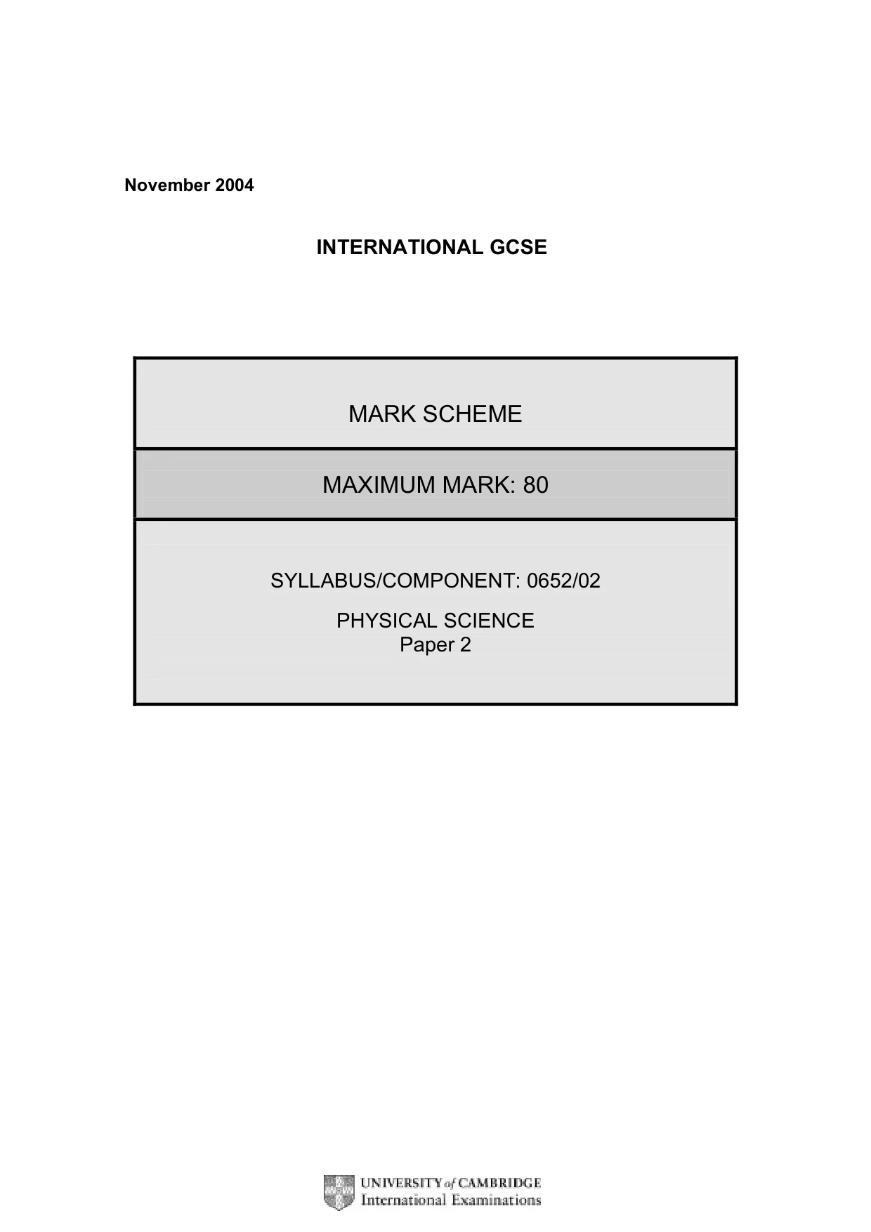 Mark scheme, page 3 of 7