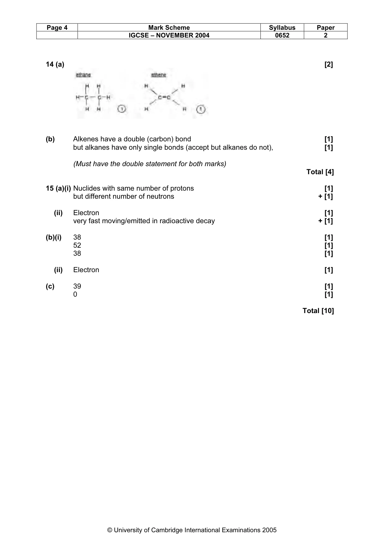 Mark scheme, page 7 of 7