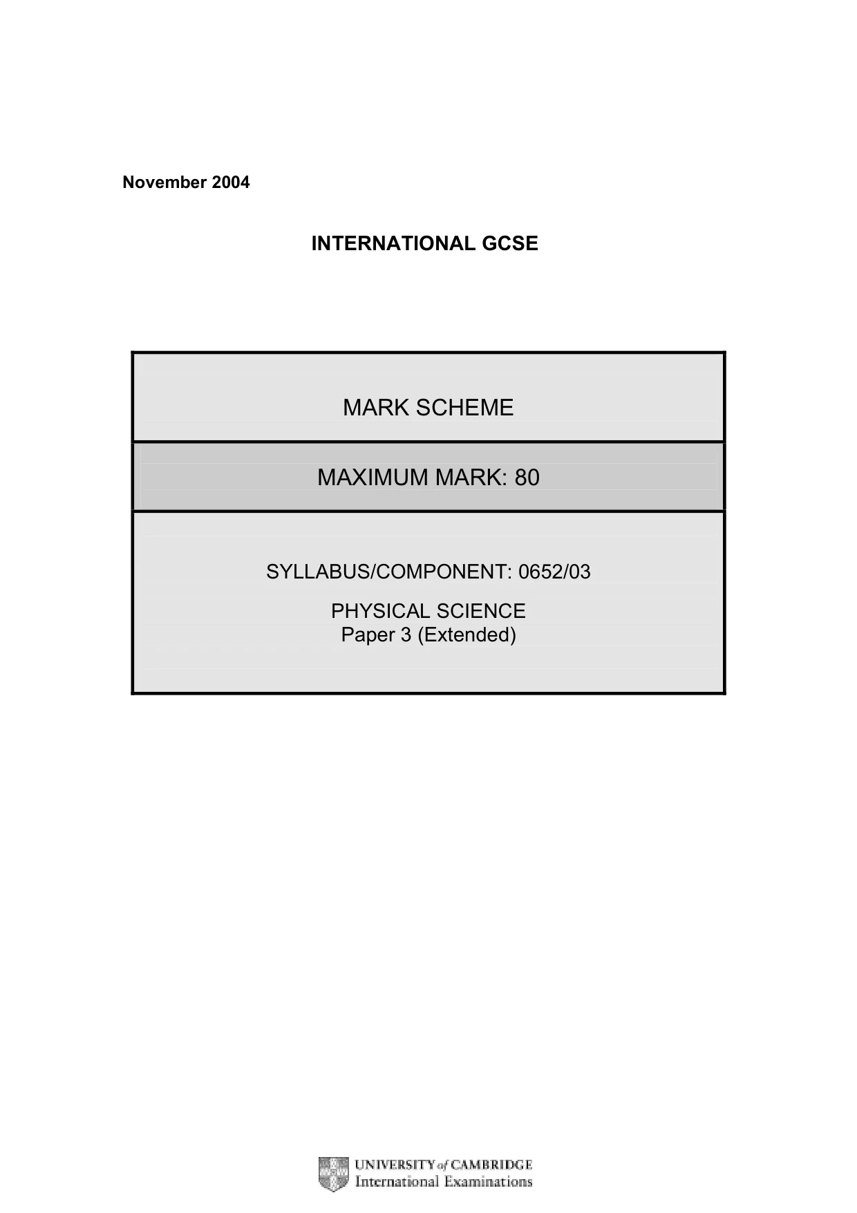 Mark scheme, page 3 of 9