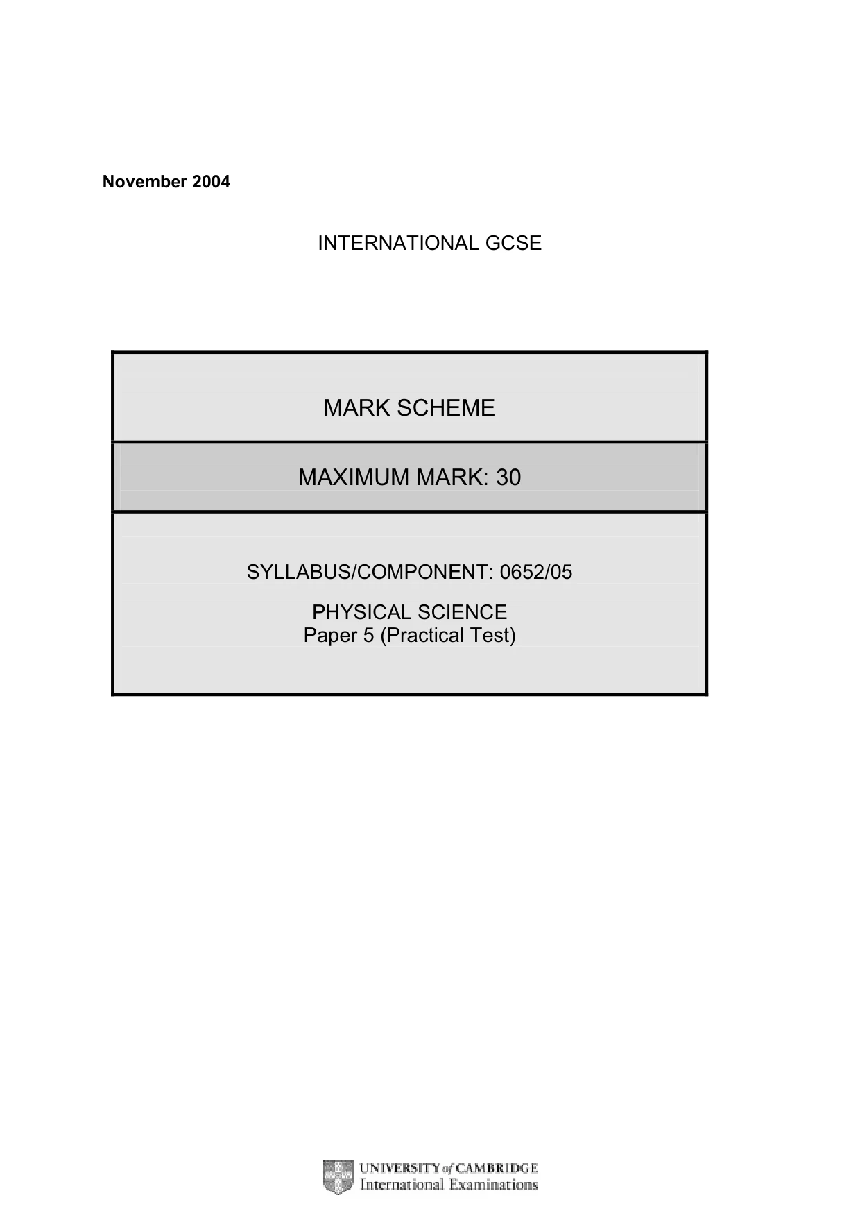 Mark scheme, page 3 of 4