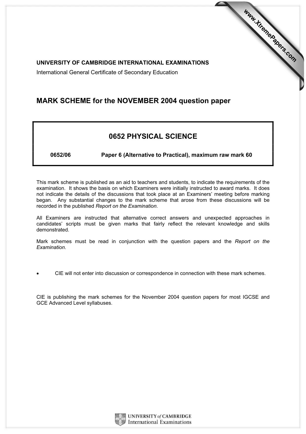 Mark scheme, page 1 of 7