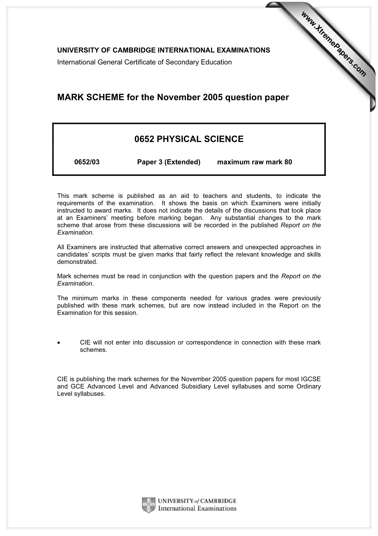 Mark scheme, page 1 of 6