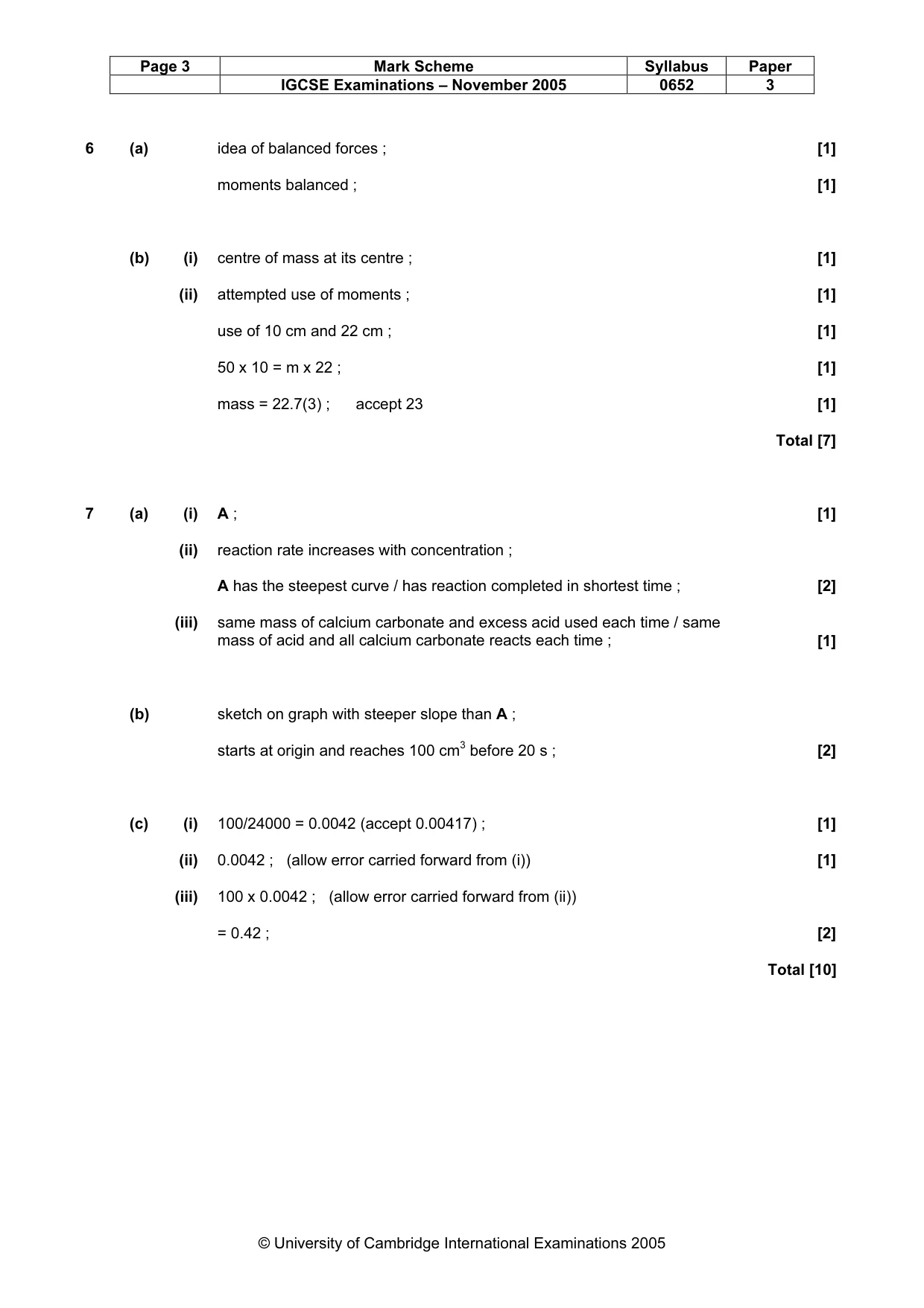 Mark scheme, page 4 of 6