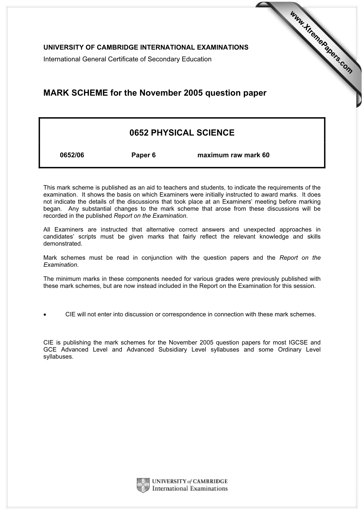 Mark scheme, page 1 of 4