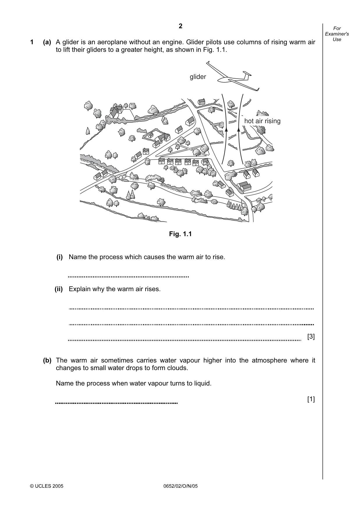 Cambridge IGCSE Physical Science 0652 2005 Oct/Nov Paper 2 · Variant 1 question paper, page 2 of 16