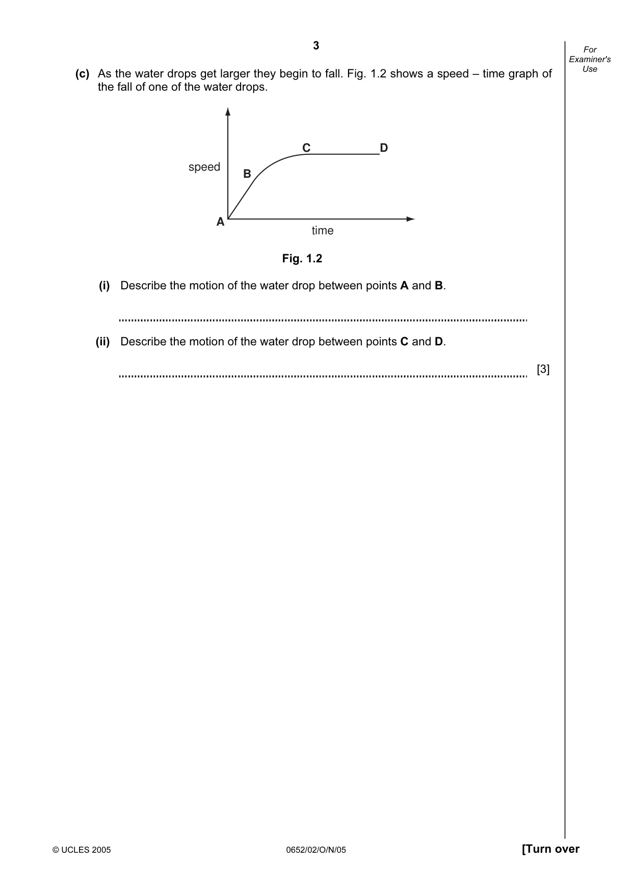 Cambridge IGCSE Physical Science 0652 2005 Oct/Nov Paper 2 · Variant 1 question paper, page 3 of 16
