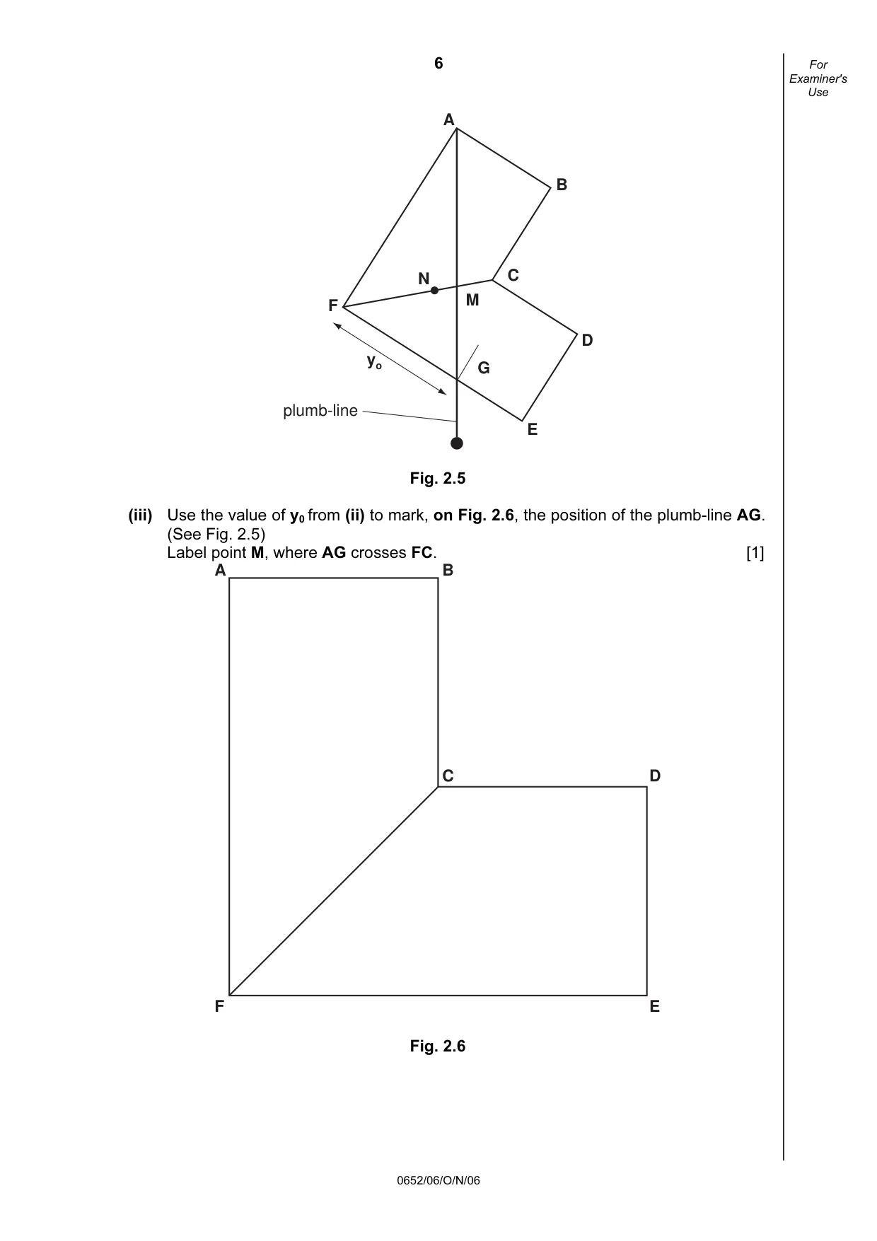 Cambridge IGCSE Physical Science 0652 2006 Oct/Nov Paper 6 · Variant 1 question paper, page 6 of 20