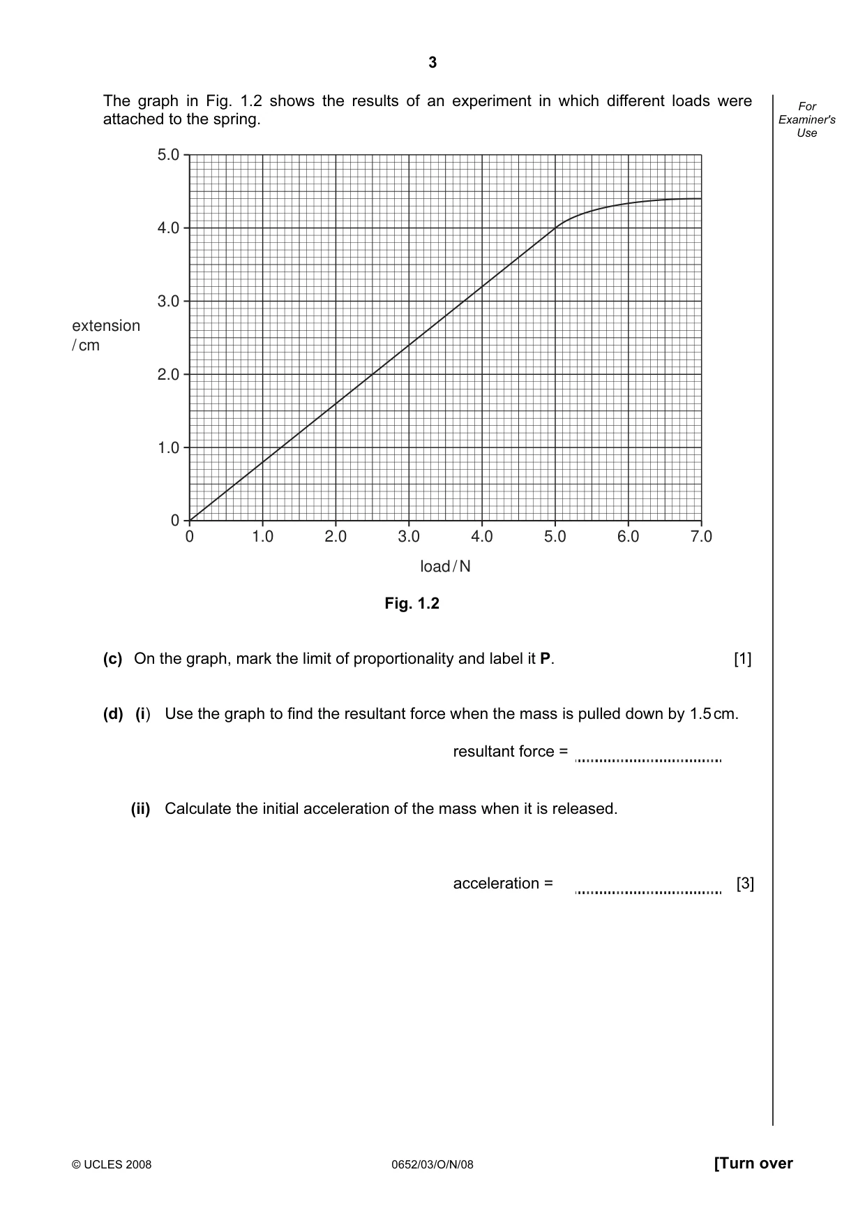 Cambridge IGCSE Physical Science 0652 2008 Oct/Nov Paper 3 · Variant 0 question paper, page 3 of 16