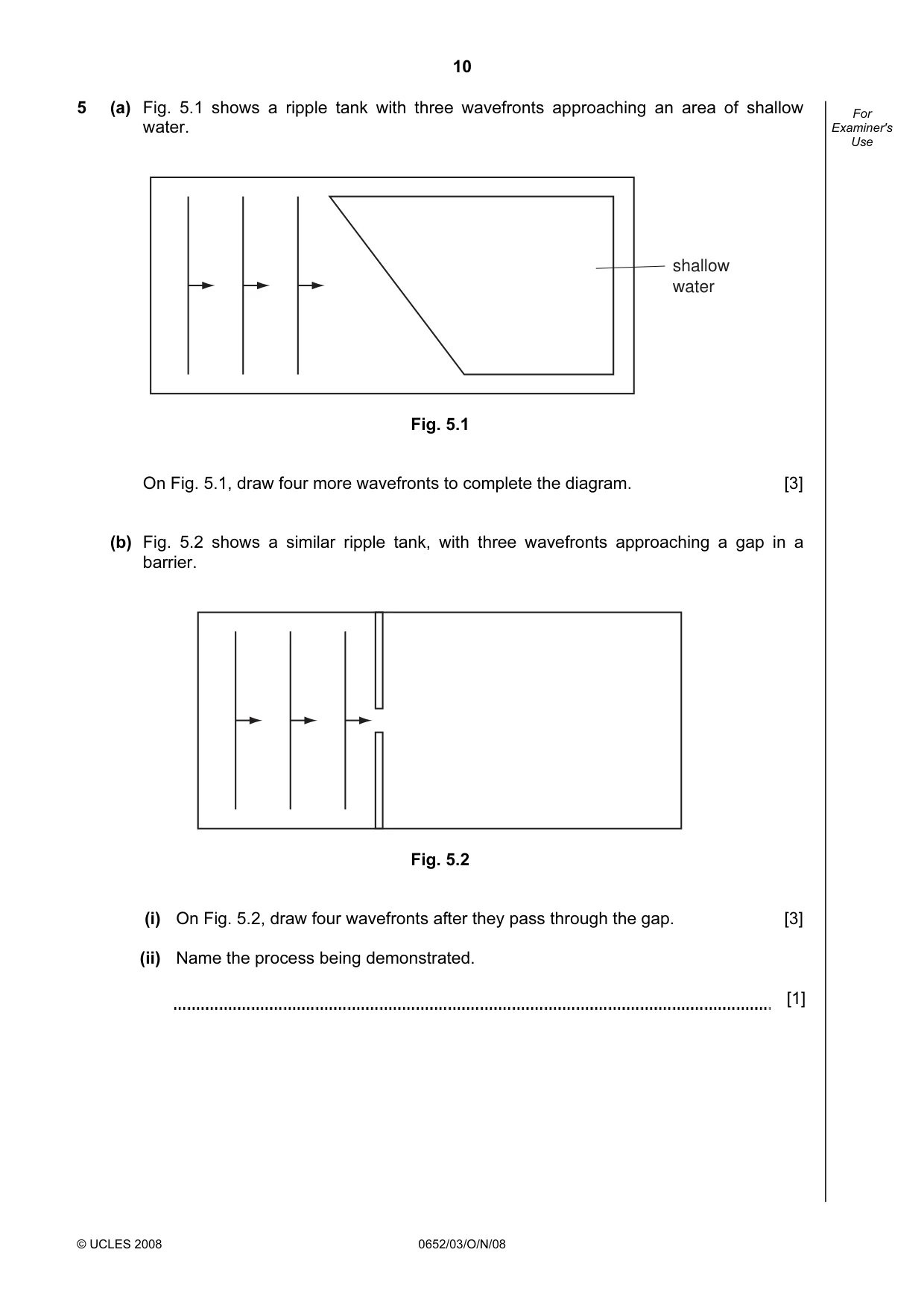 Cambridge IGCSE Physical Science 0652 2008 Oct/Nov Paper 3 · Variant 0 question paper, page 10 of 16