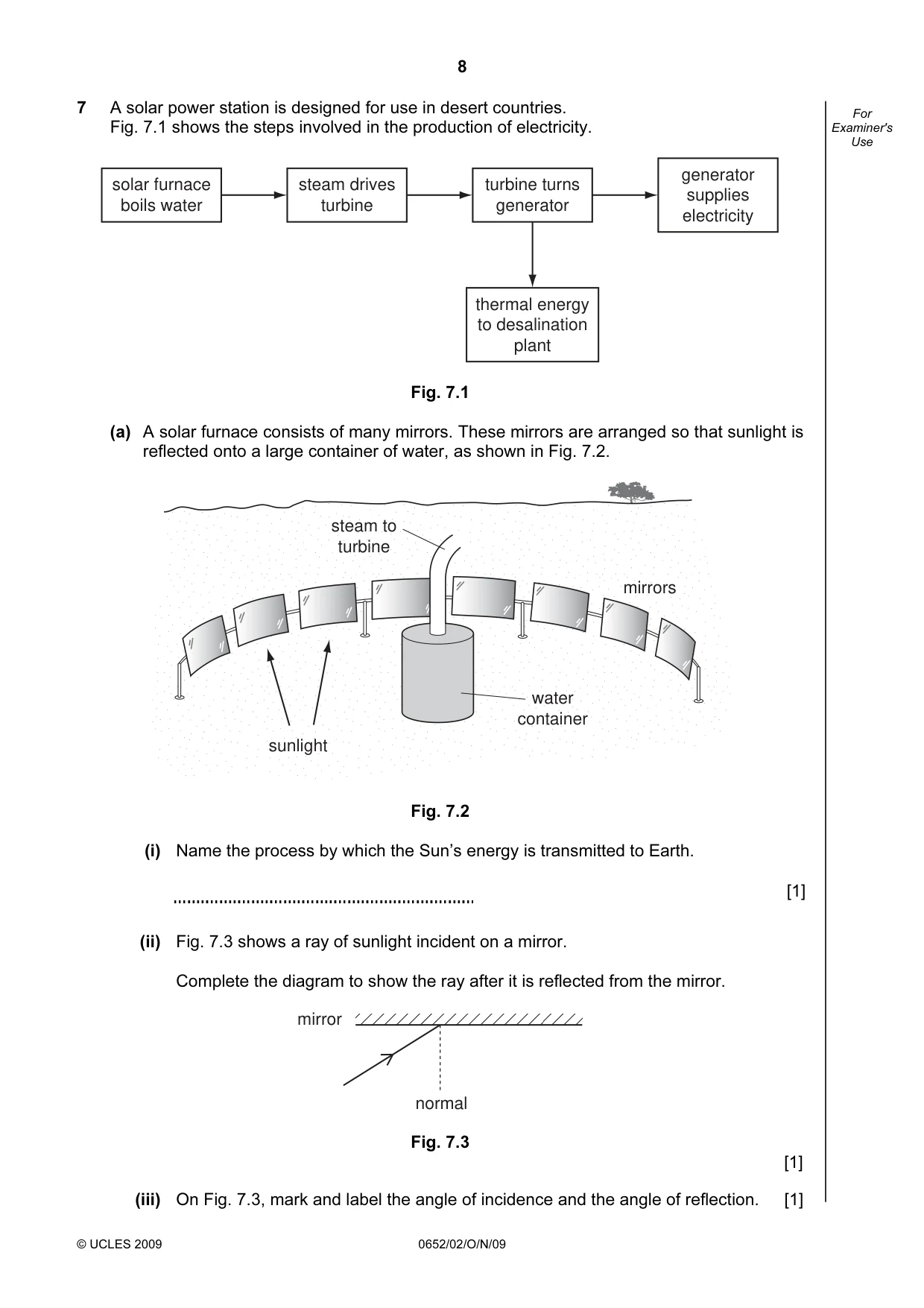 Cambridge IGCSE Physical Science 0652 2009 Oct/Nov Paper 2 · Variant 1 question paper, page 8 of 16