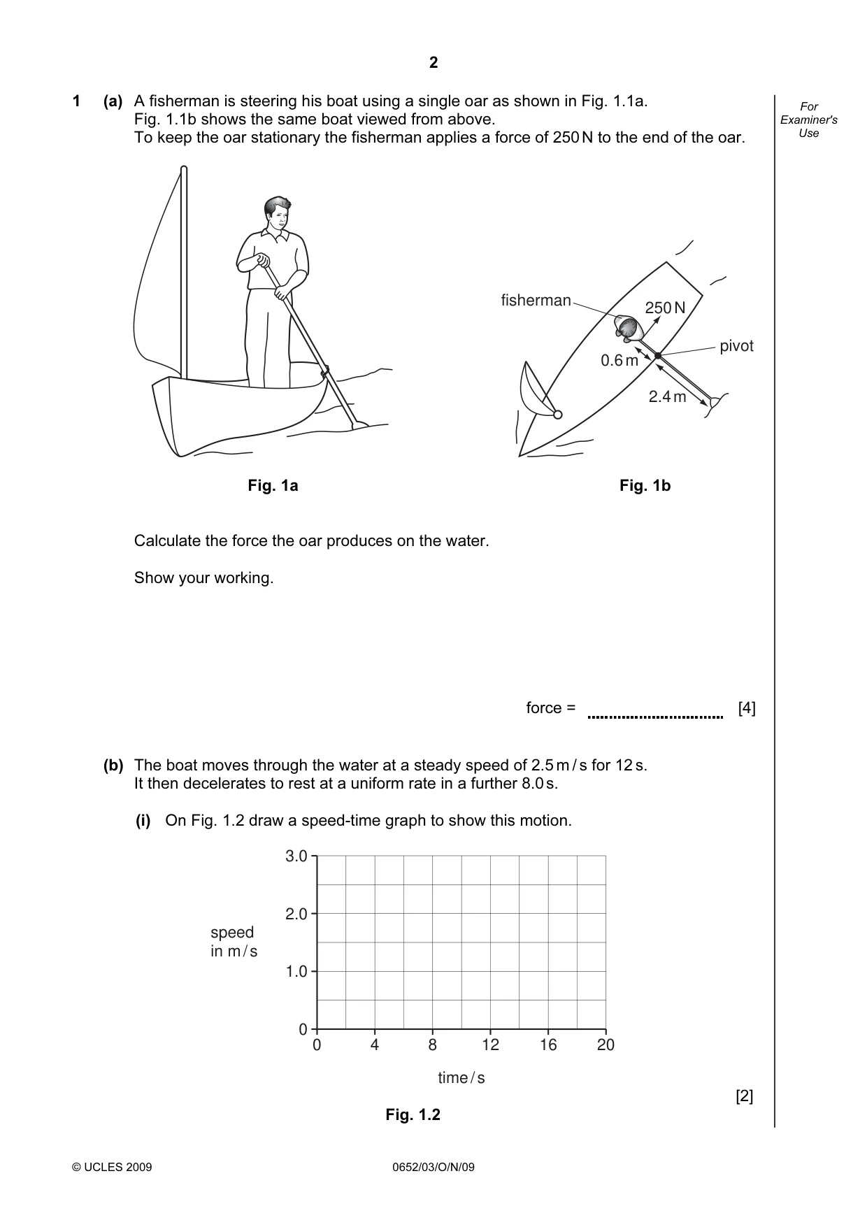 Cambridge IGCSE Physical Science 0652 2009 Oct/Nov Paper 3 · Variant 1 question paper, page 2 of 16