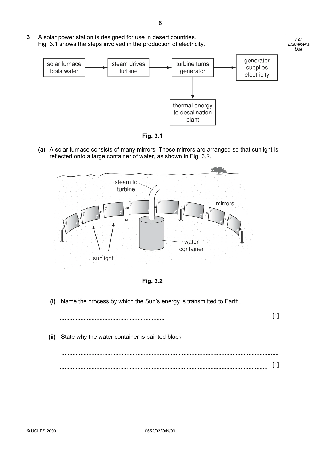 Cambridge IGCSE Physical Science 0652 2009 Oct/Nov Paper 3 · Variant 1 question paper, page 6 of 16
