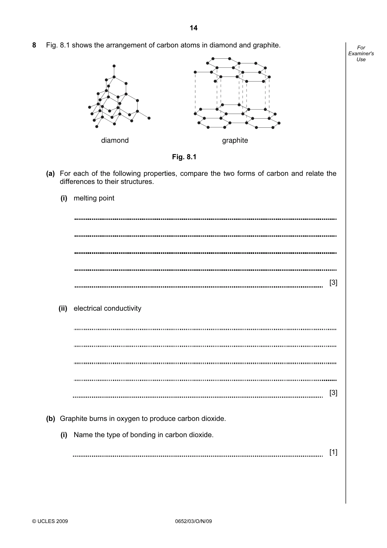 Cambridge IGCSE Physical Science 0652 2009 Oct/Nov Paper 3 · Variant 1 question paper, page 14 of 16