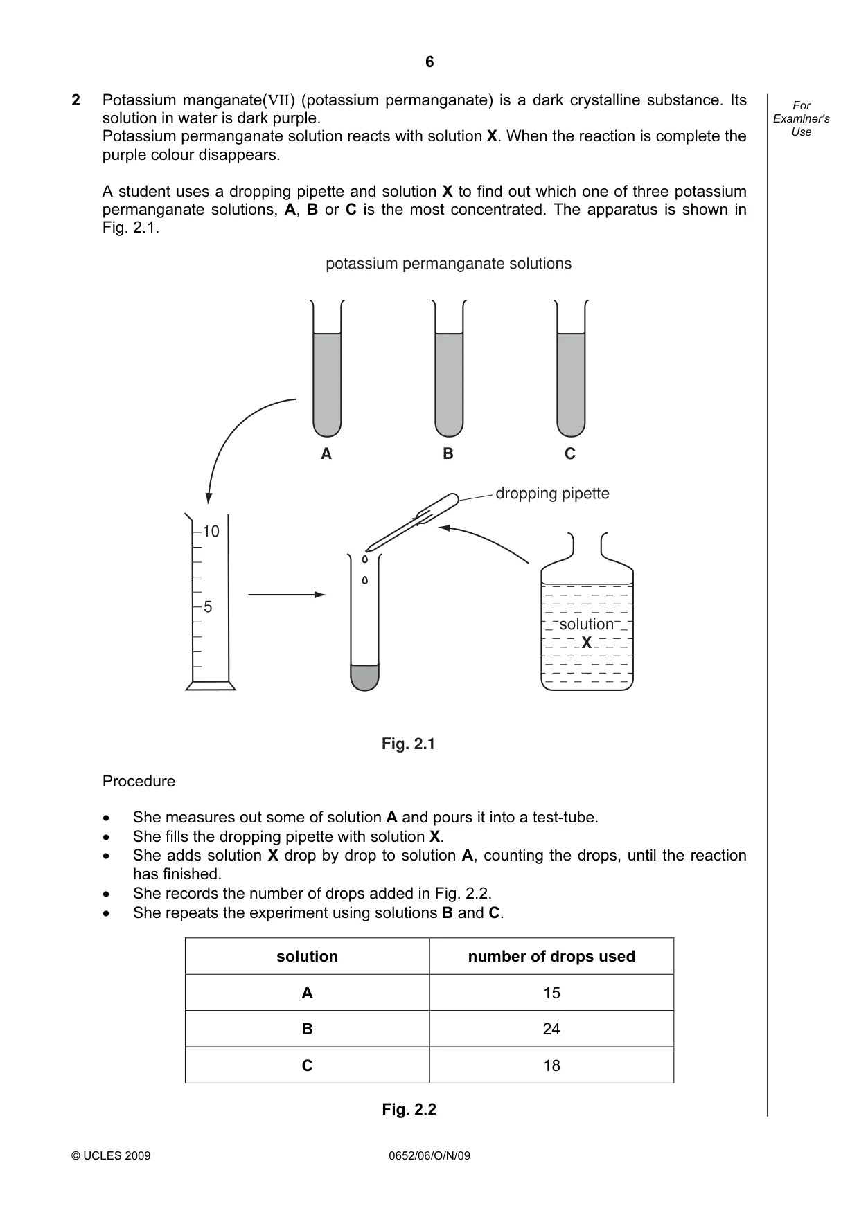 Cambridge IGCSE Physical Science 0652 2009 Oct/Nov Paper 6 · Variant 1 question paper, page 6 of 24