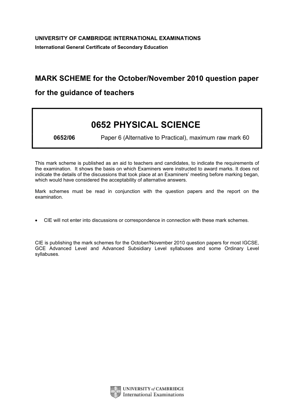 Mark scheme, page 1 of 4