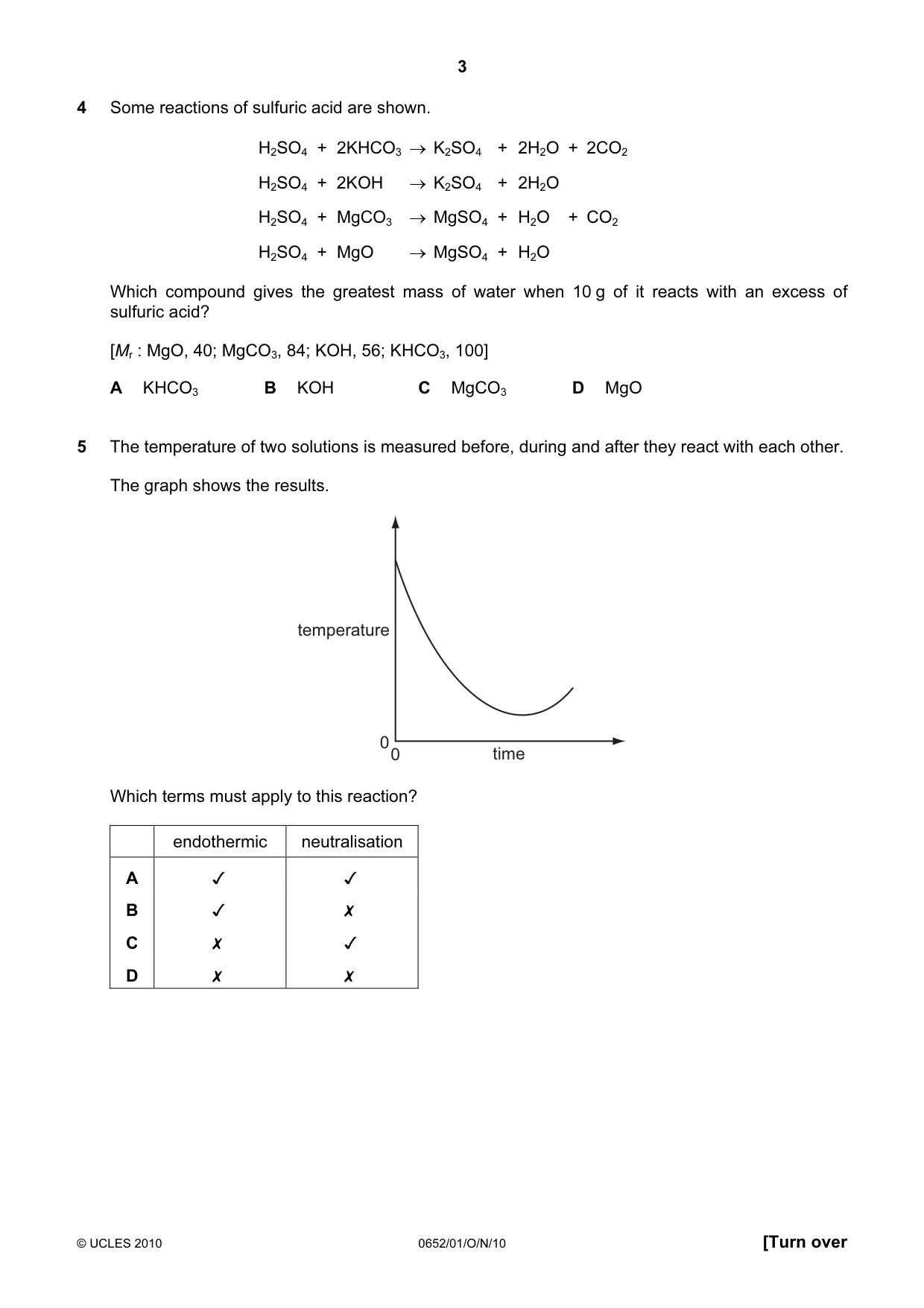 Cambridge IGCSE Physical Science 0652 2010 Oct/Nov Paper 1 · Variant 1 question paper, page 3 of 20