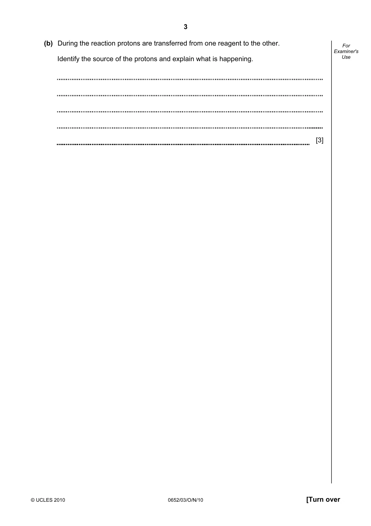 Cambridge IGCSE Physical Science 0652 2010 Oct/Nov Paper 3 · Variant 1 question paper, page 3 of 20