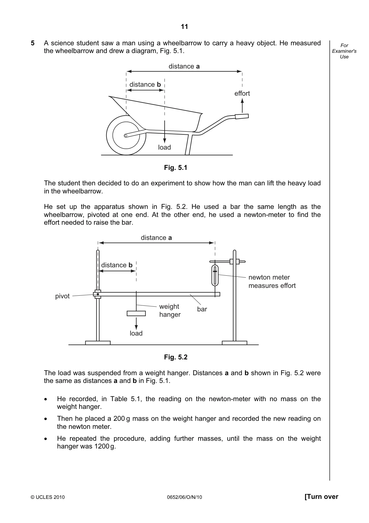 Cambridge IGCSE Physical Science 0652 2010 Oct/Nov Paper 6 · Variant 1 question paper, page 11 of 16