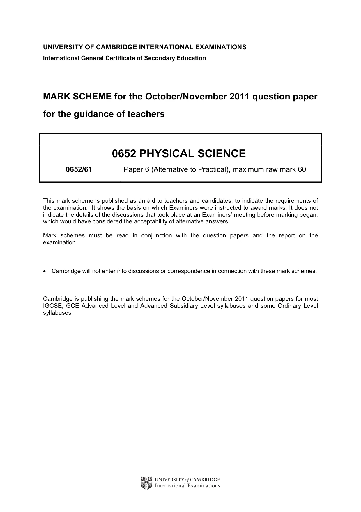 Mark scheme, page 1 of 4