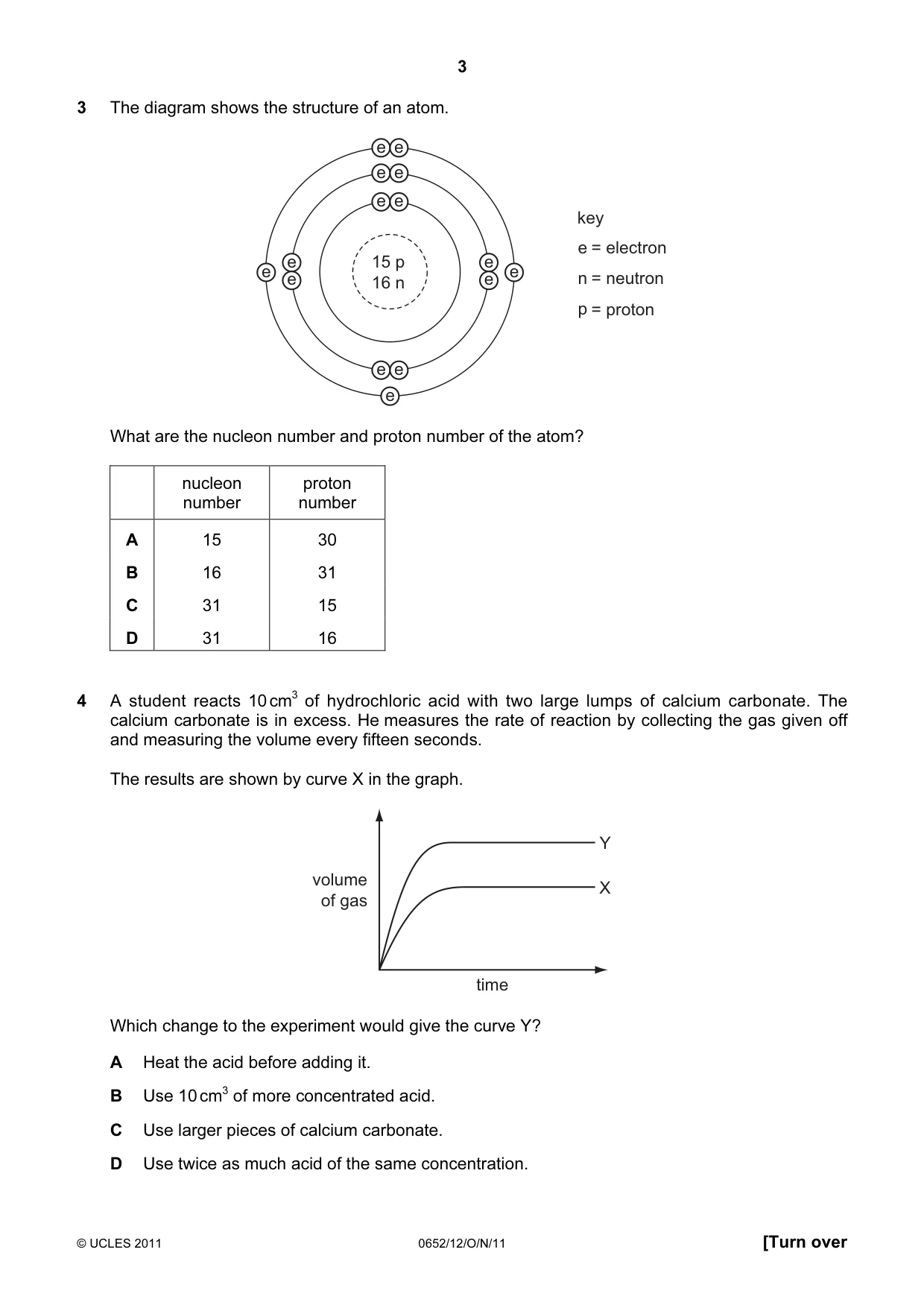 Cambridge IGCSE Physical Science 0652 2011 Oct/Nov Paper 1 · Variant 2 question paper, page 3 of 20
