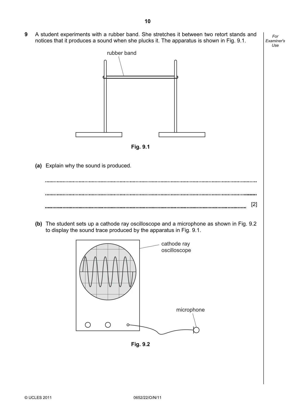 Cambridge IGCSE Physical Science 0652 2011 Oct/Nov Paper 2 · Variant 2 question paper, page 10 of 16