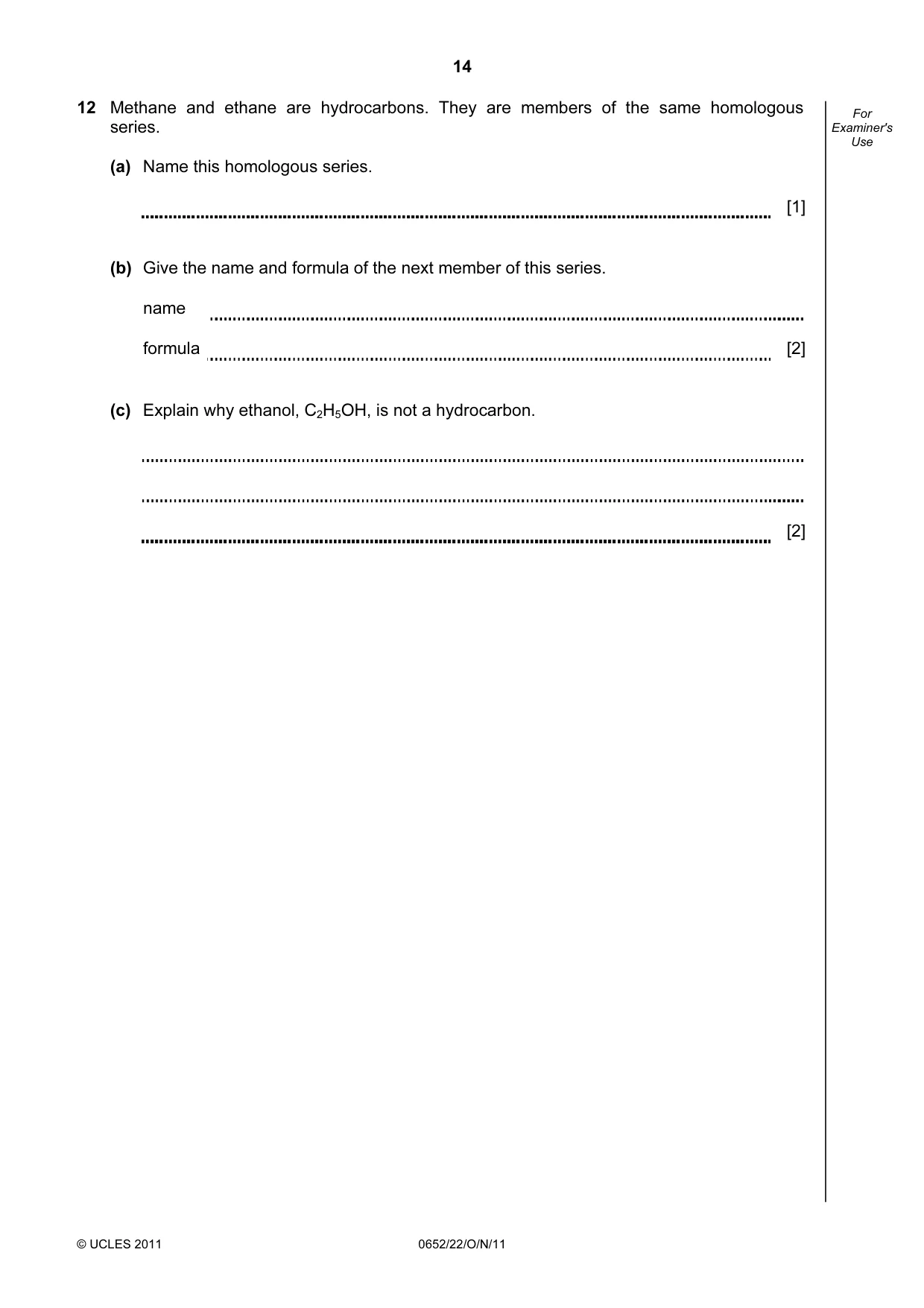 Cambridge IGCSE Physical Science 0652 2011 Oct/Nov Paper 2 · Variant 2 question paper, page 14 of 16