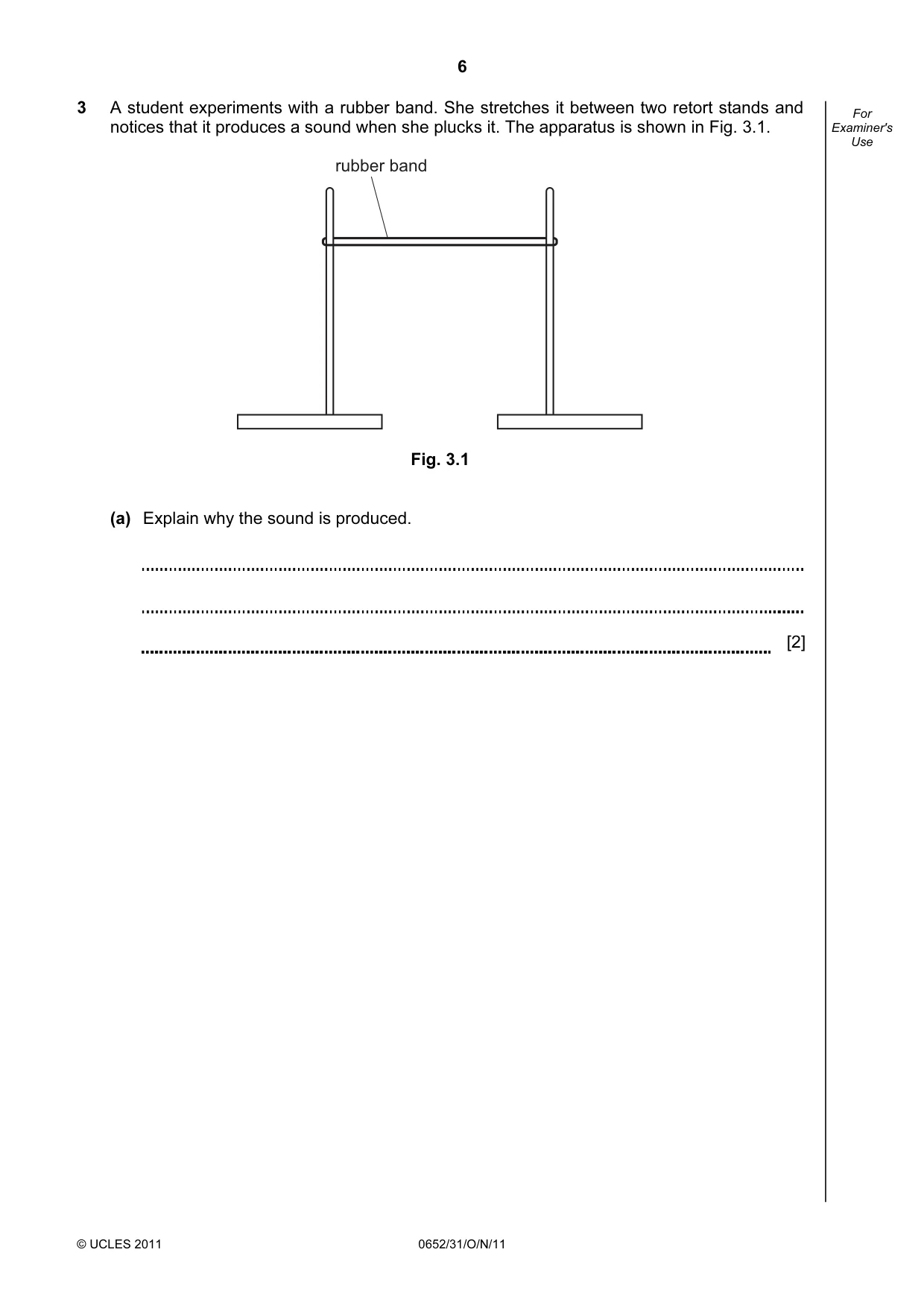 Cambridge IGCSE Physical Science 0652 2011 Oct/Nov Paper 3 · Variant 1 question paper, page 6 of 20