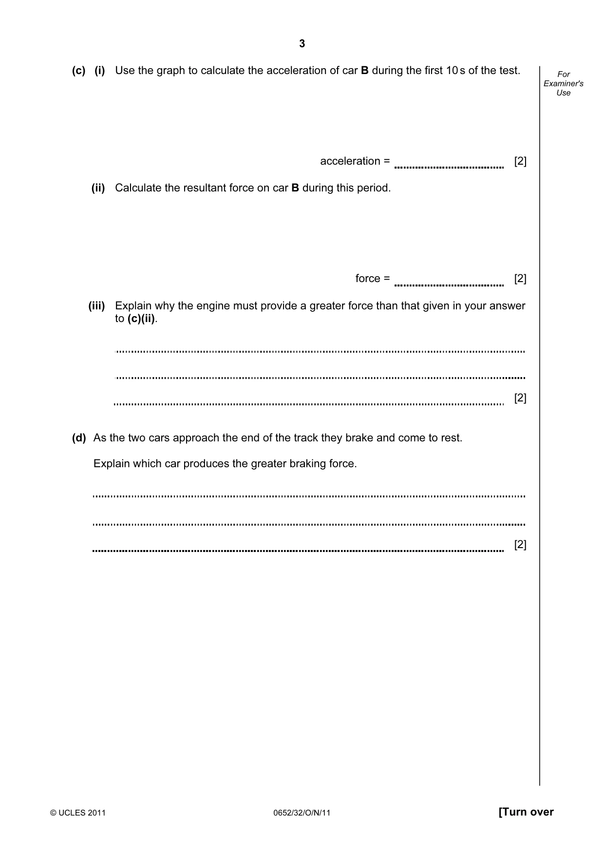 Cambridge IGCSE Physical Science 0652 2011 Oct/Nov Paper 3 · Variant 2 question paper, page 3 of 20