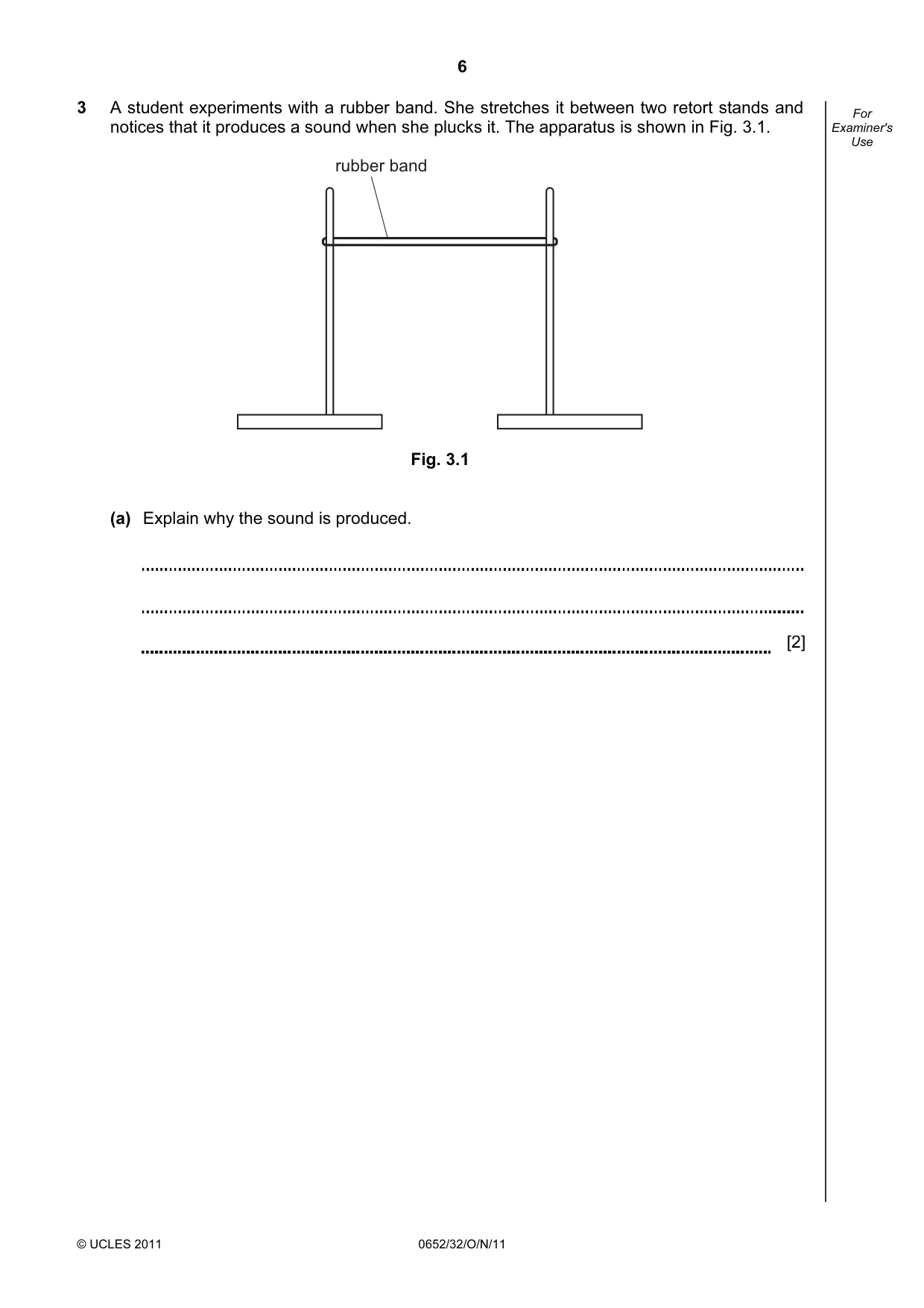 Cambridge IGCSE Physical Science 0652 2011 Oct/Nov Paper 3 · Variant 2 question paper, page 6 of 20
