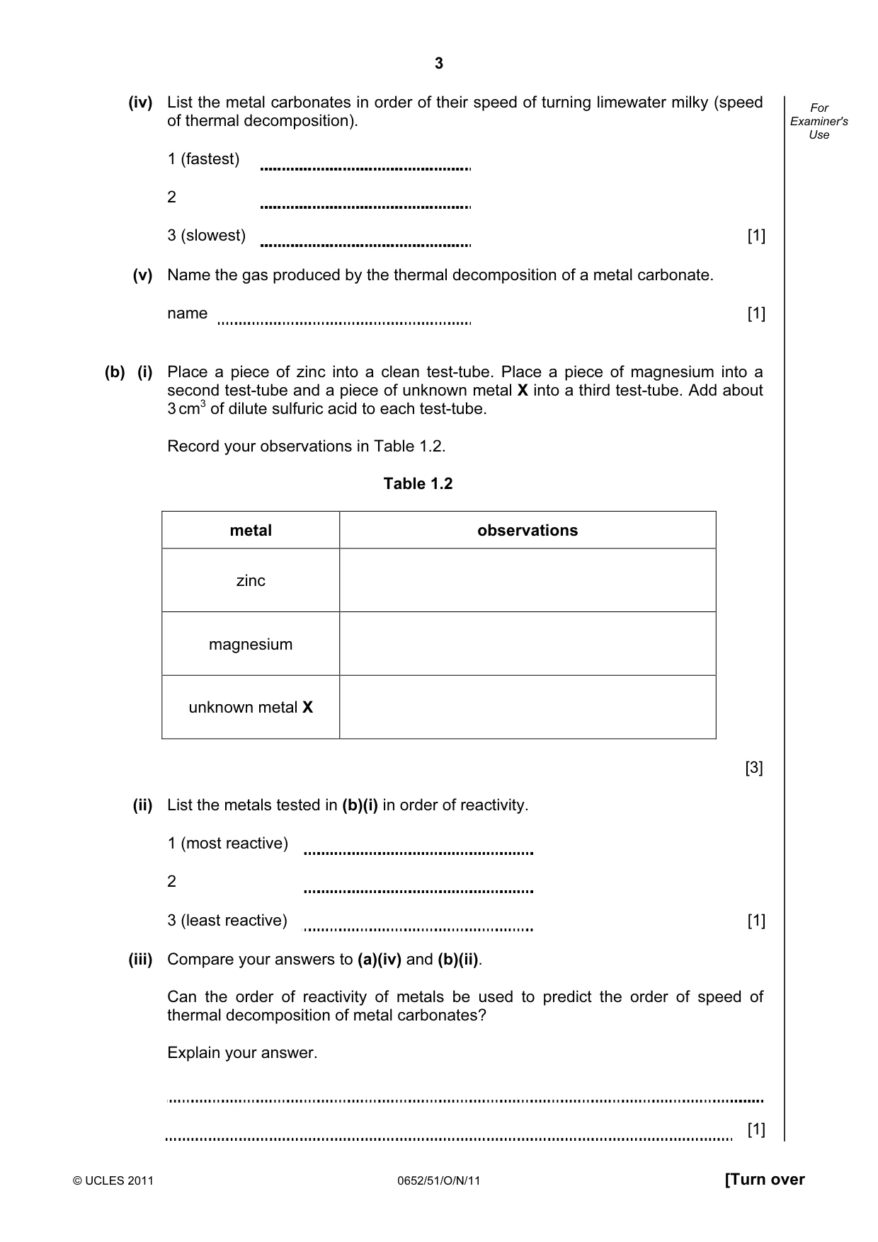 Cambridge IGCSE Physical Science 0652 2011 Oct/Nov Paper 5 · Variant 1 question paper, page 3 of 12