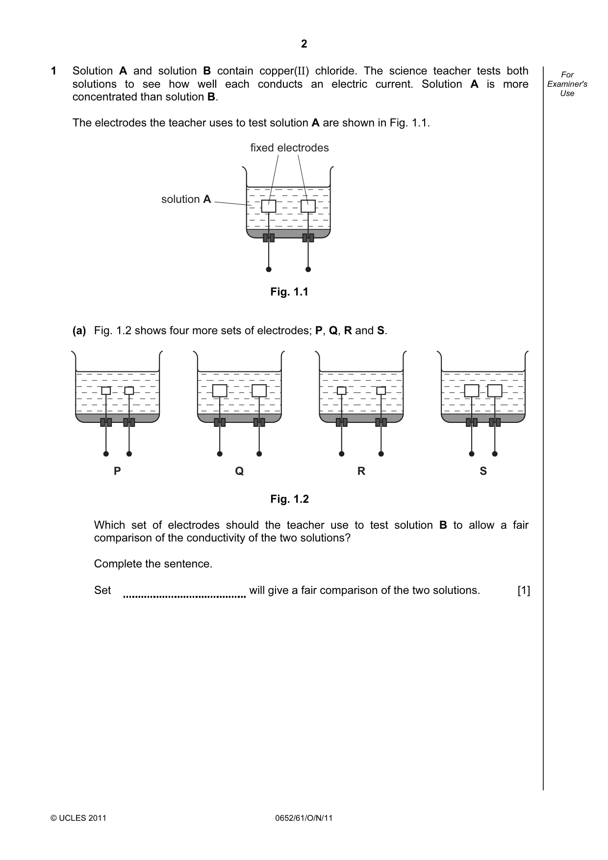 Cambridge IGCSE Physical Science 0652 2011 Oct/Nov Paper 6 · Variant 1 question paper, page 2 of 24