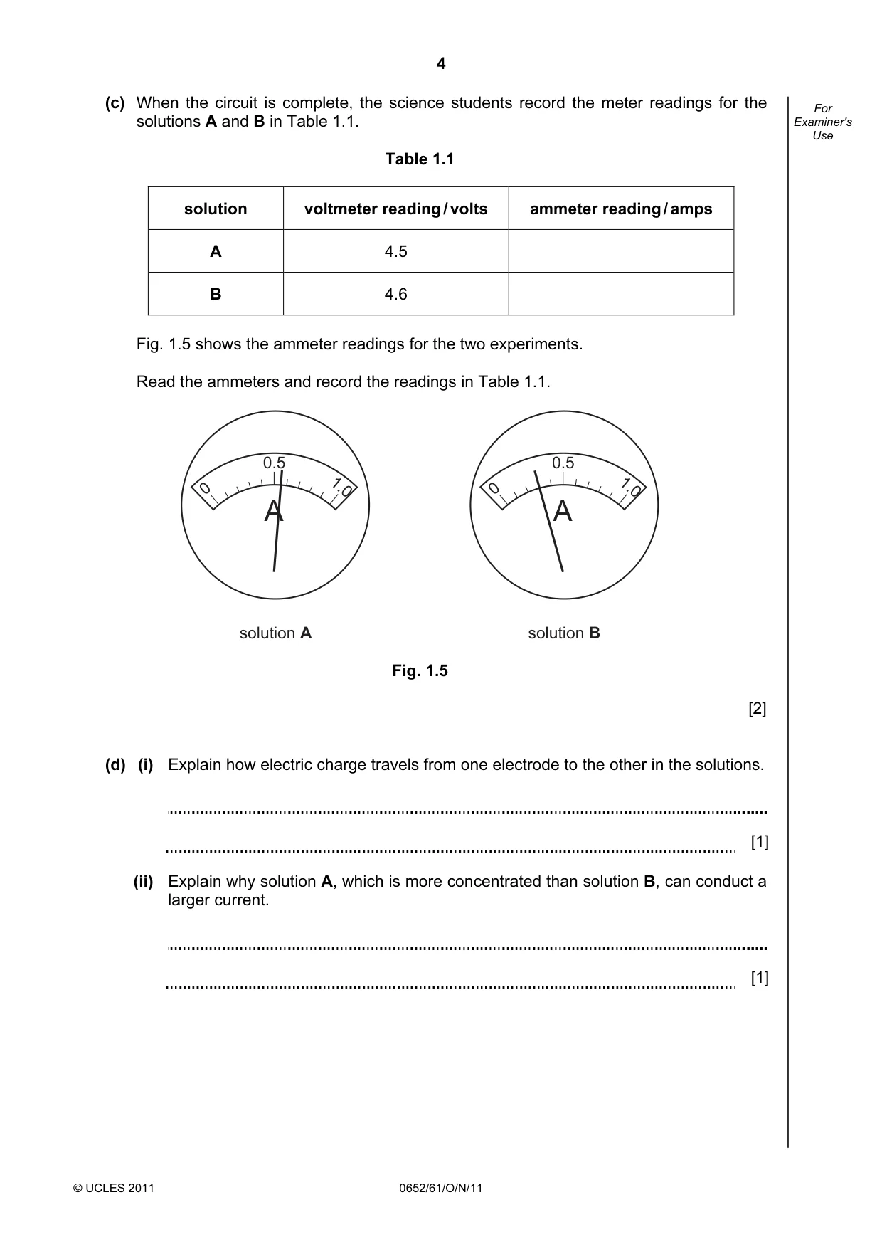 Cambridge IGCSE Physical Science 0652 2011 Oct/Nov Paper 6 · Variant 1 question paper, page 4 of 24