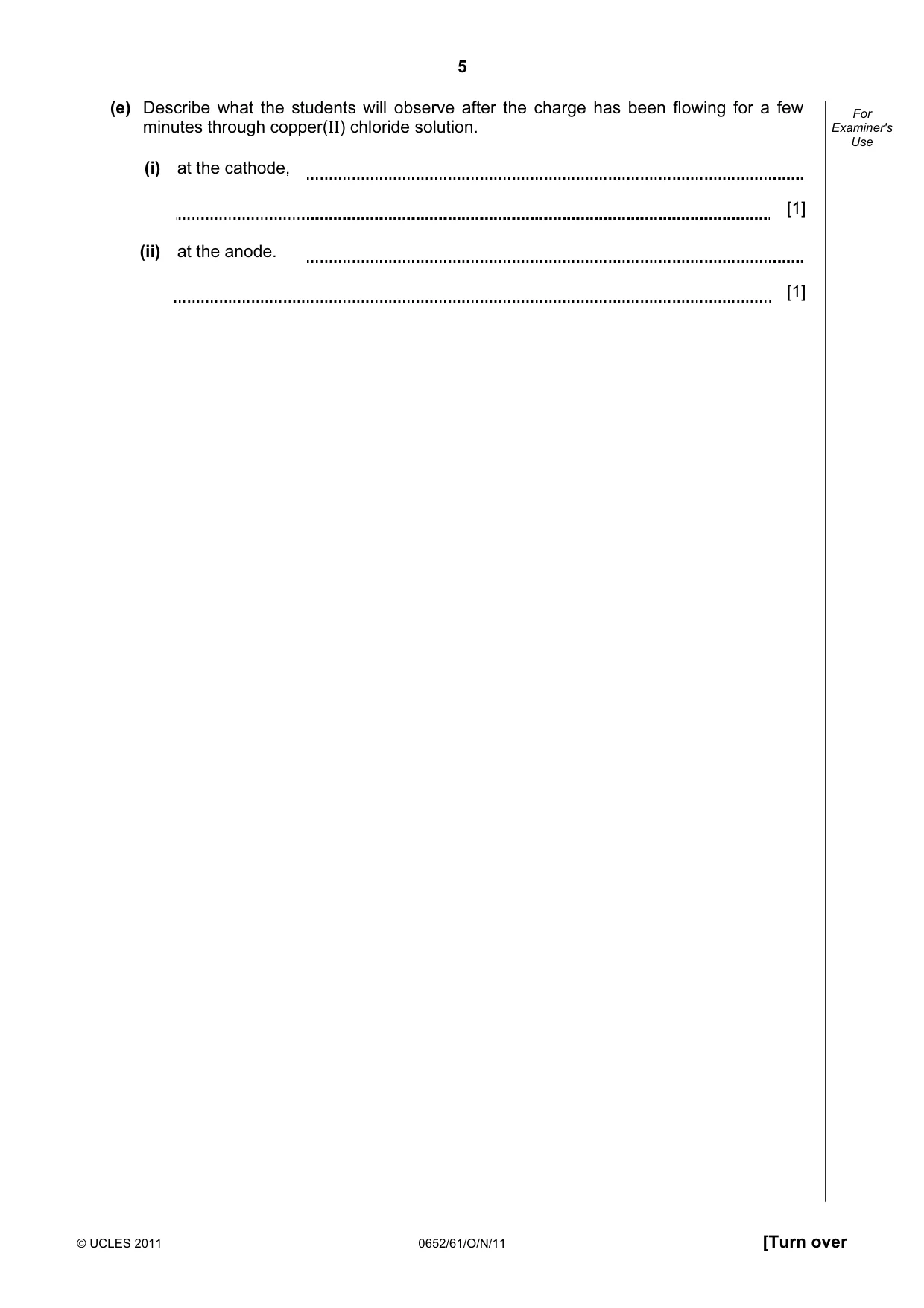 Cambridge IGCSE Physical Science 0652 2011 Oct/Nov Paper 6 · Variant 1 question paper, page 5 of 24