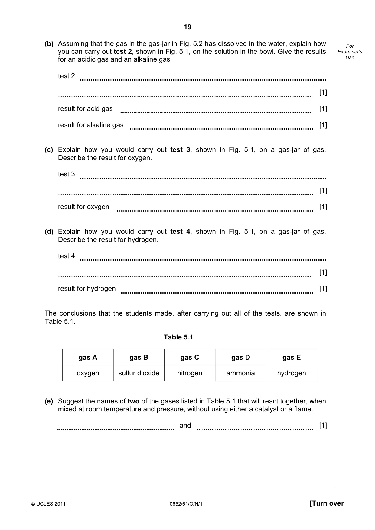 Cambridge IGCSE Physical Science 0652 2011 Oct/Nov Paper 6 · Variant 1 question paper, page 19 of 24