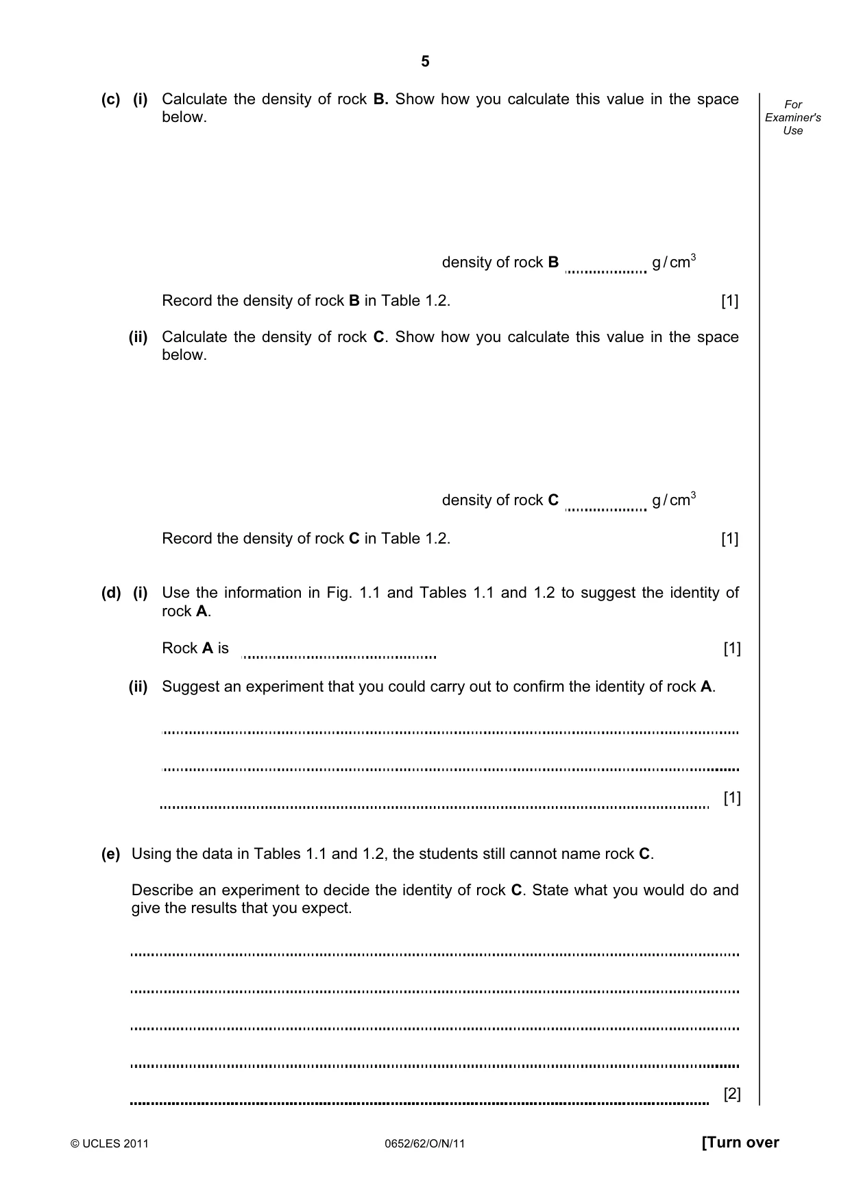Cambridge IGCSE Physical Science 0652 2011 Oct/Nov Paper 6 · Variant 2 question paper, page 5 of 20