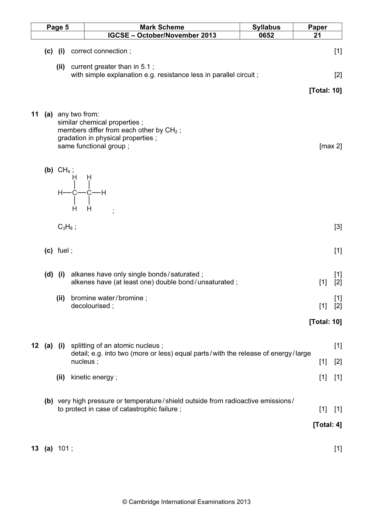 Mark scheme, page 5 of 6